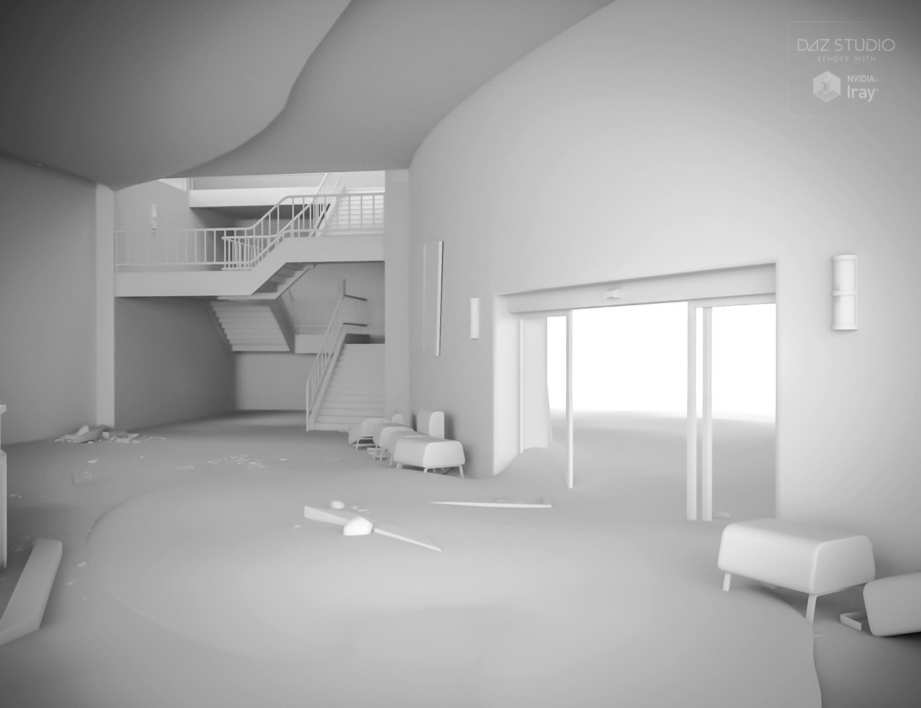 Abandoned Event Complex Abandoned Event Complex by: Merlin Studios, 3D Models by Daz 3D