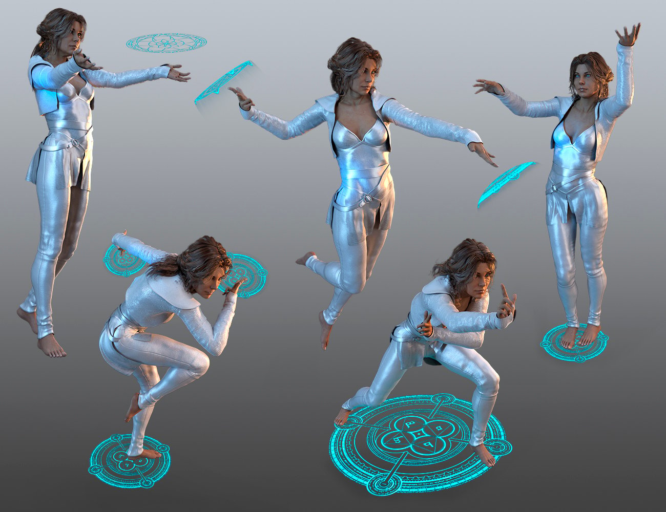 Sorceress Poses and Props for Genesis 3 and 8 Female(s) by: UnderConstructionHalf Life, 3D Models by Daz 3D