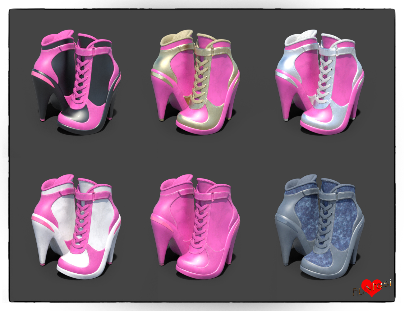 Sporty Heels for Genesis 8 Female(s) by: , 3D Models by Daz 3D