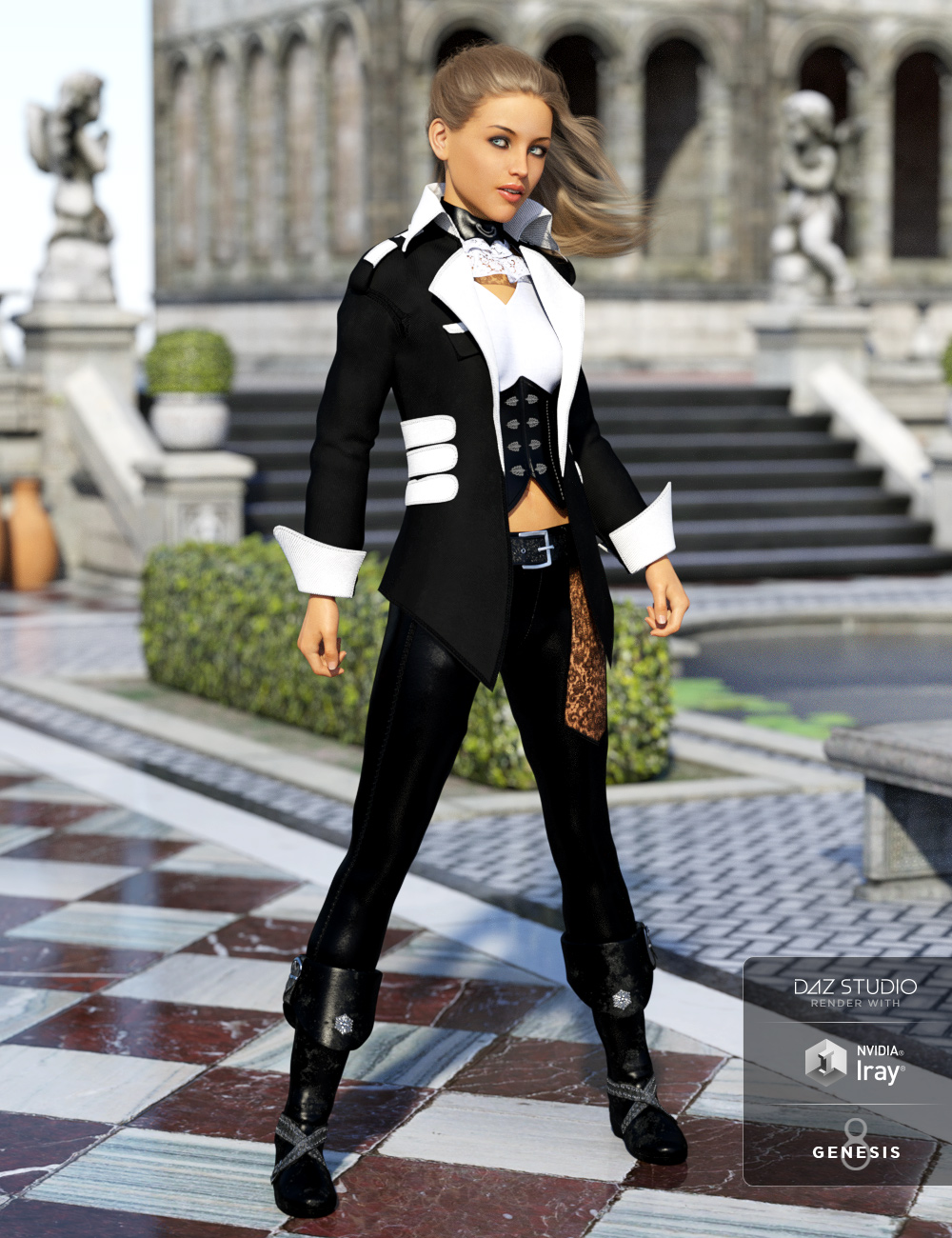 Regal Captain Outfit Textures by: Moonscape GraphicsSade, 3D Models by Daz 3D