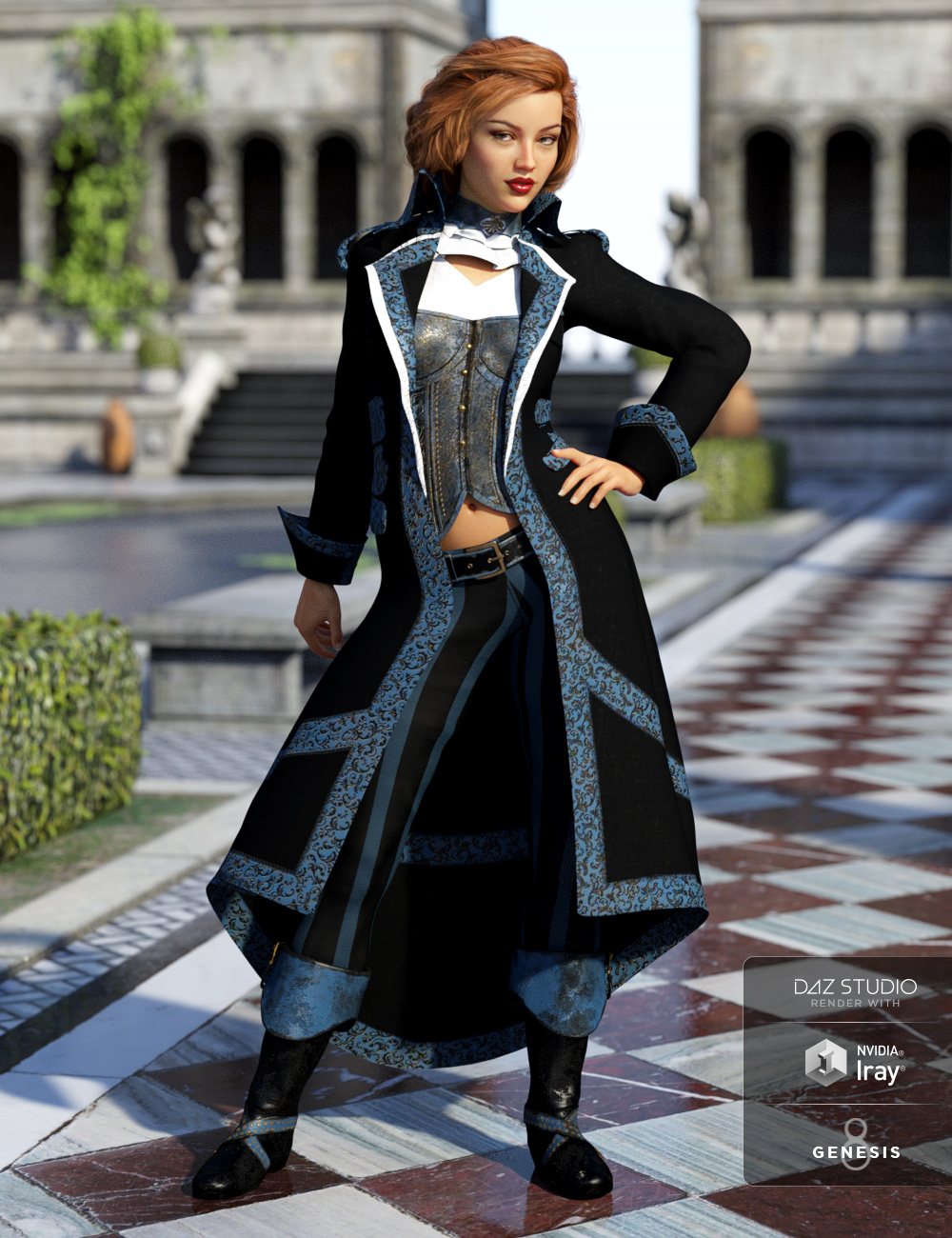 Regal Captain Outfit Textures by: Moonscape GraphicsSade, 3D Models by Daz 3D