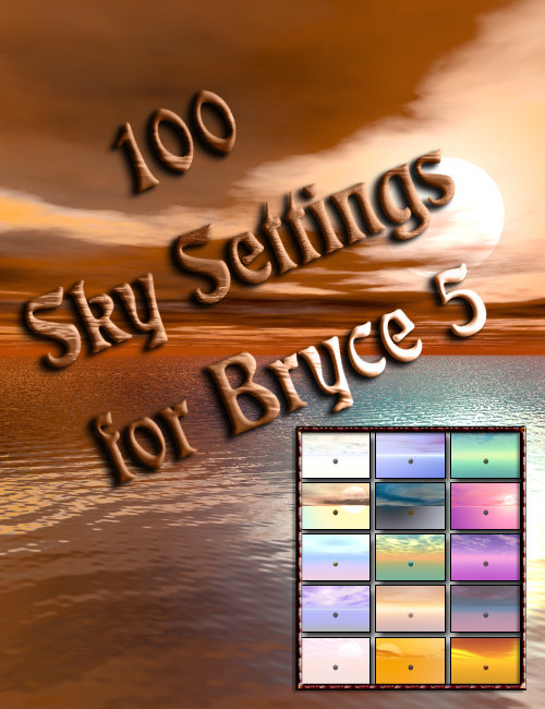 Karanta's 100 Sky Settings for Bryce 5 by: karanta, 3D Models by Daz 3D