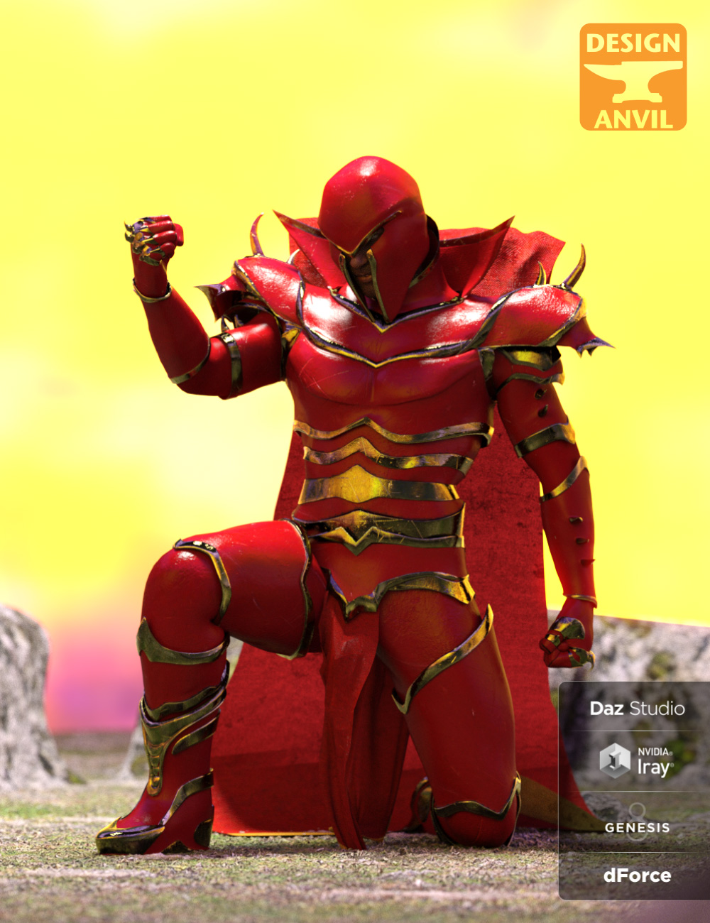 DA dForce Super Villain Armor for Genesis 8 Male(s) by: Design Anvil, 3D Models by Daz 3D
