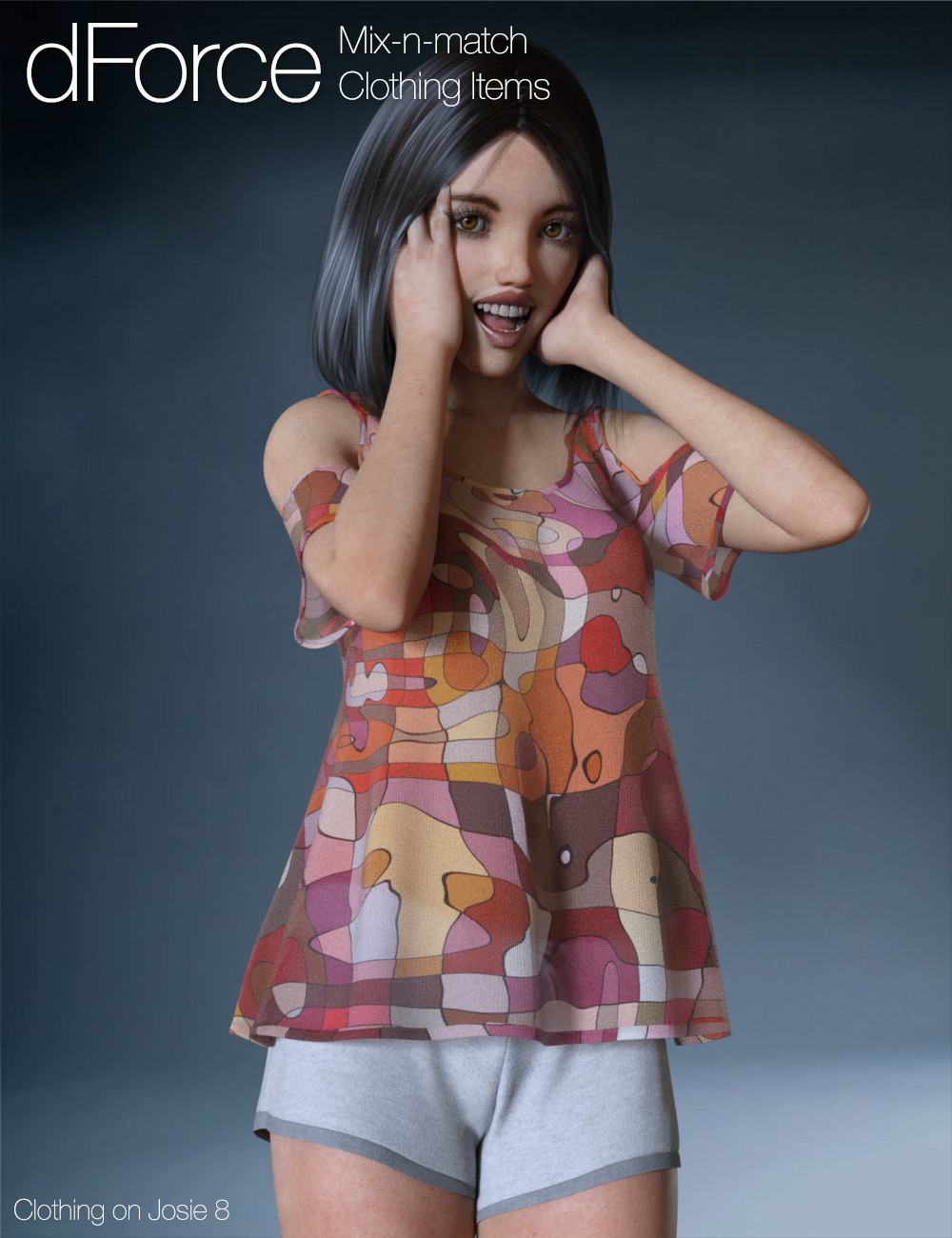 dForce Clothing Set 01 for Genesis 8 Female(s) by: 3D Universe, 3D Models by Daz 3D