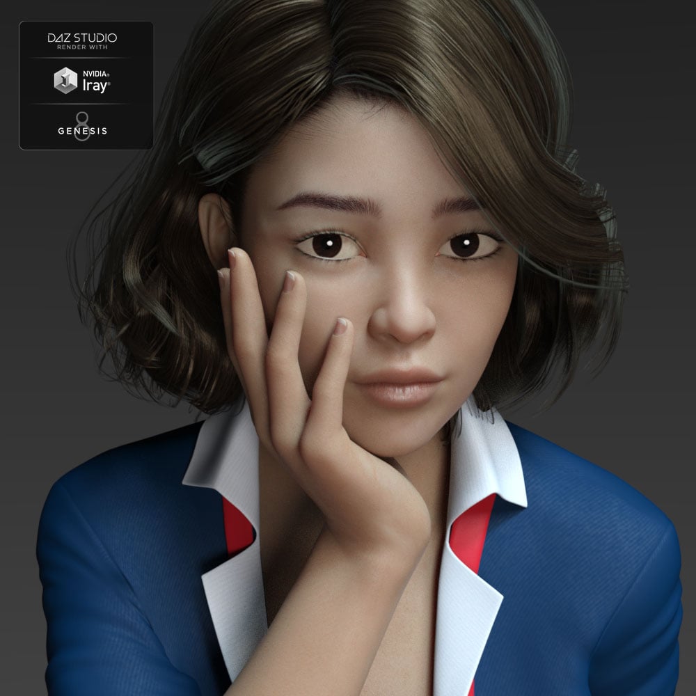 Michiko HD for Genesis 8 Female by: Mousso, 3D Models by Daz 3D