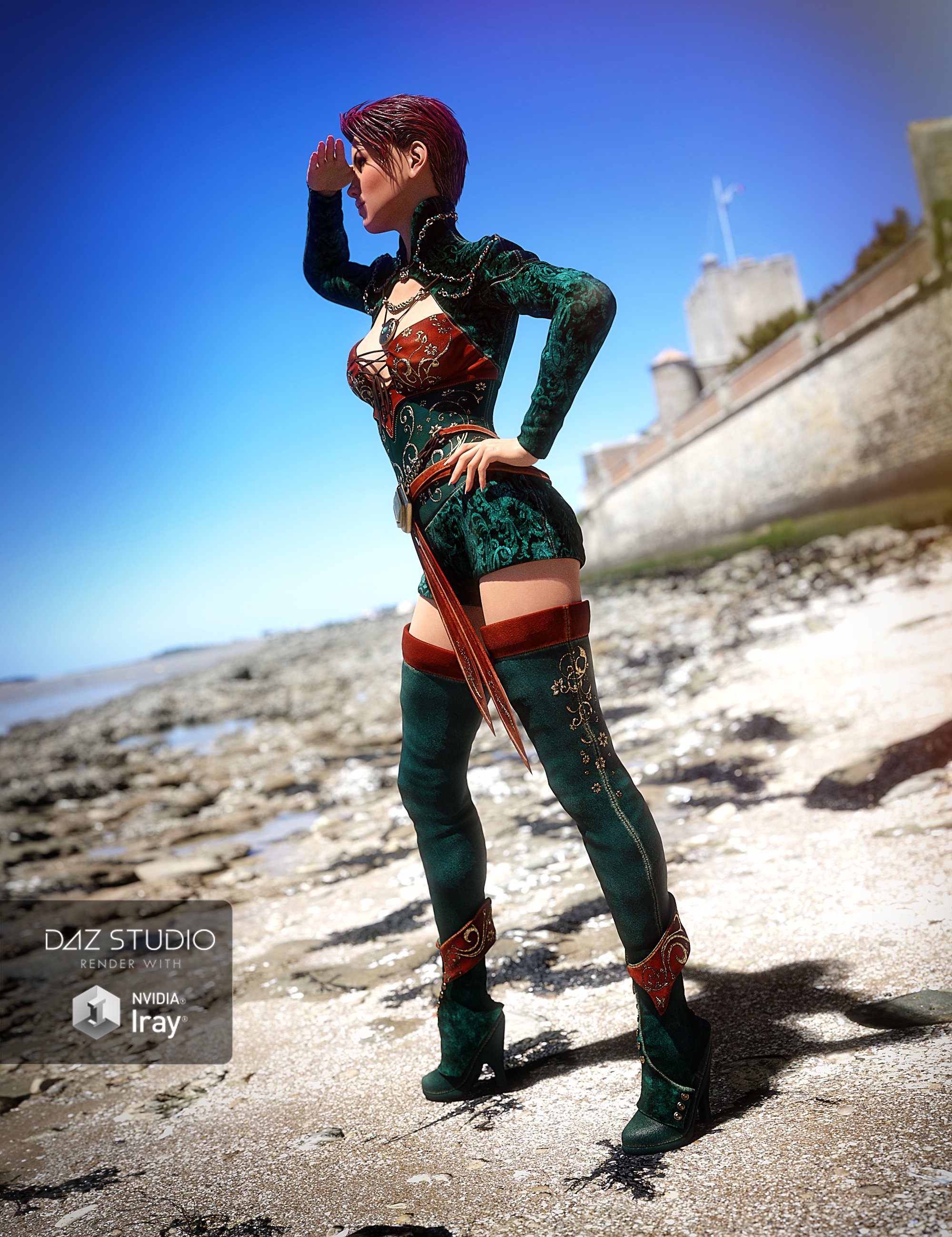 UltraHD IRAY HDRI With DOF - Medieval Seaside by: Cake OneBob Callawah, 3D Models by Daz 3D