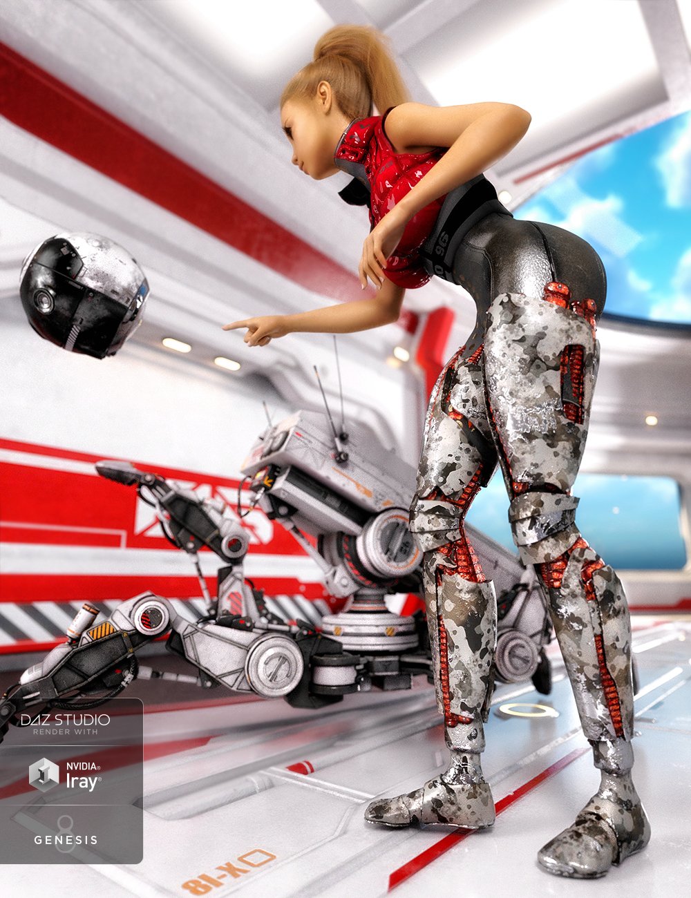 ArcTek Cybernetic Legs for Genesis 8 Female by: Mely3DValandar, 3D Models by Daz 3D