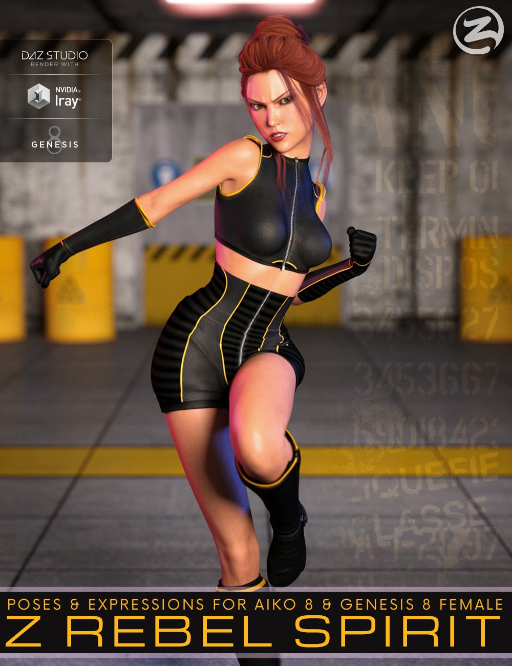 Z Rebel Spirit - Poses and Expressions for Aiko 8 and Genesis 8 Female