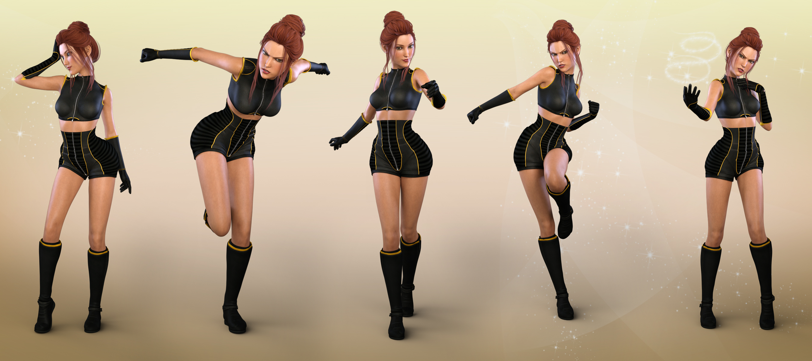 Z Rebel Spirit - Poses and Expressions for Aiko 8 and Genesis 8 Female by: Zeddicuss, 3D Models by Daz 3D