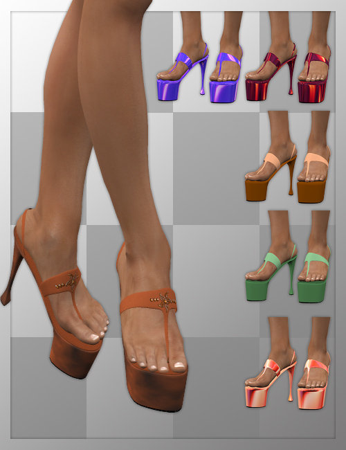 High Heel Sandals for Stephanie 3 | Daz 3D