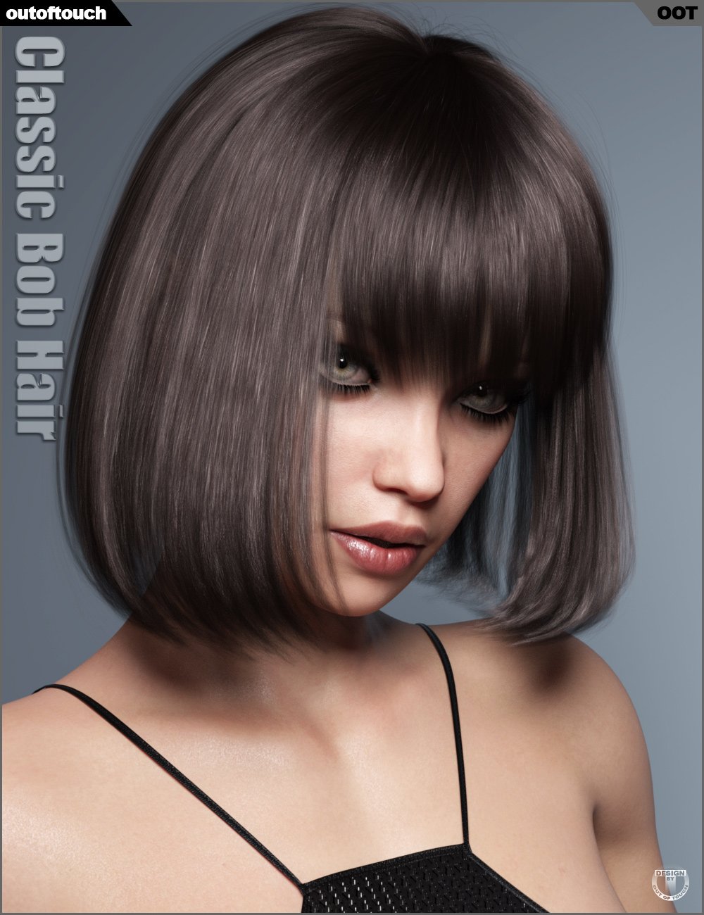 Classic Bob Hair for Genesis 3 and 8 Female(s) | Daz 3D