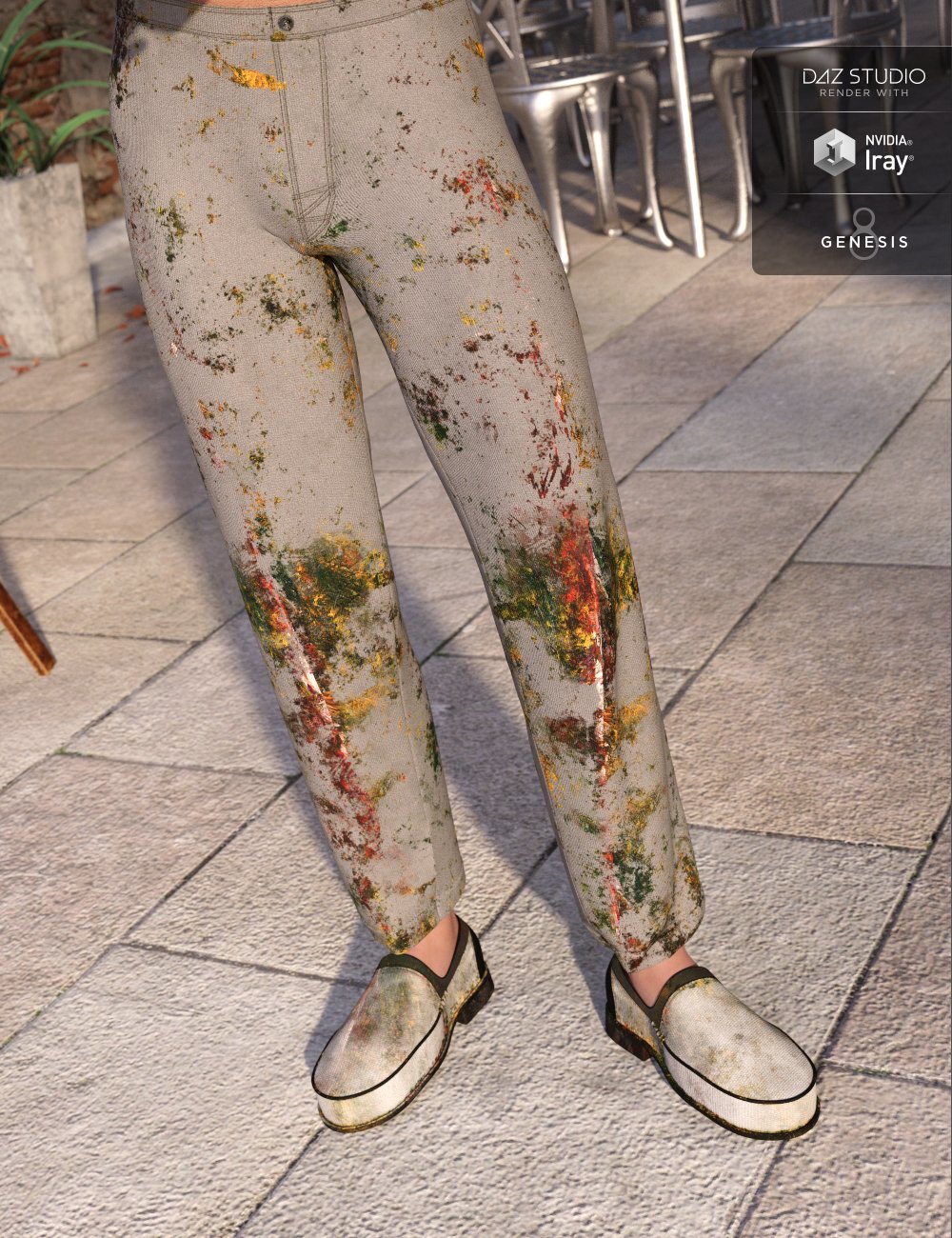 dForce French Painter Outfit Textures dForce French Painter Outfit Textures by: Moonscape GraphicsSade, 3D Models by Daz 3D