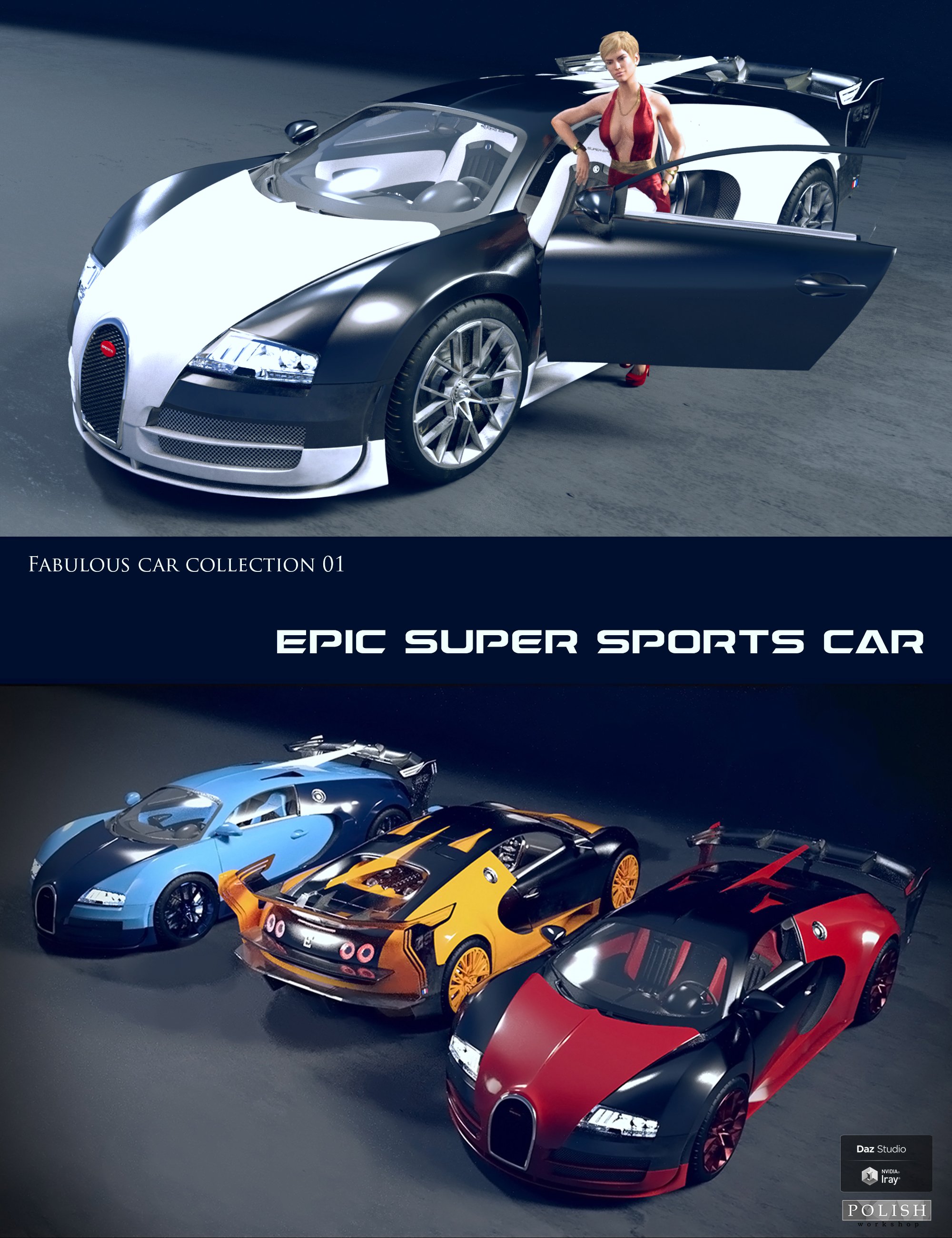 Epic Super Sports Car by: Polish, 3D Models by Daz 3D