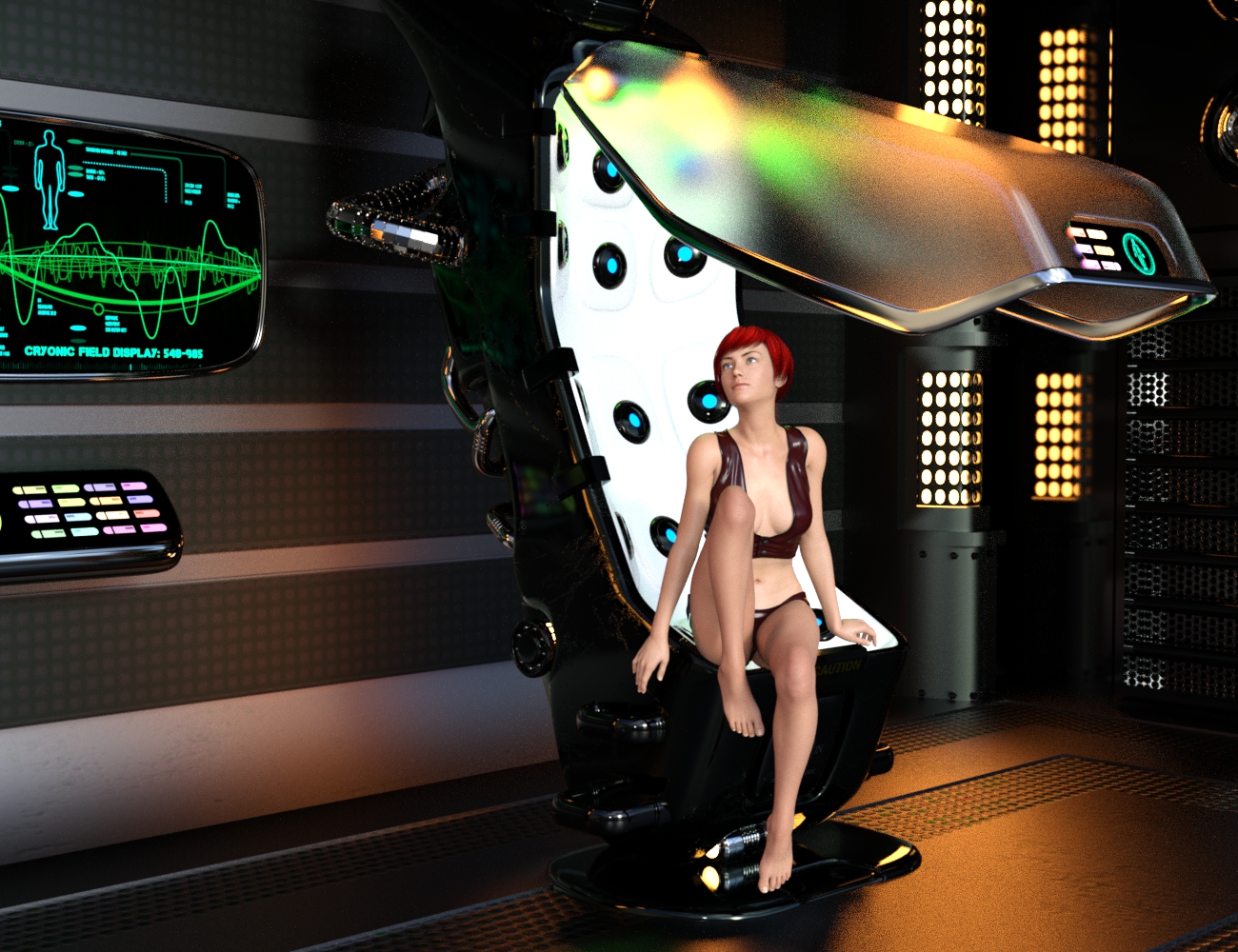 Sci-fi Stasis Pod by: AcharyaPolina, 3D Models by Daz 3D