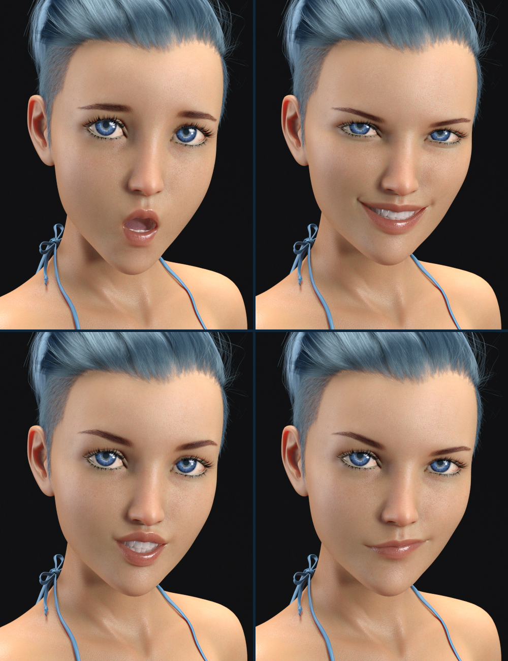 Capsces Poses and Expressions for Aiko 8 and Genesis 8 Female by: Capsces Digital Ink, 3D Models by Daz 3D