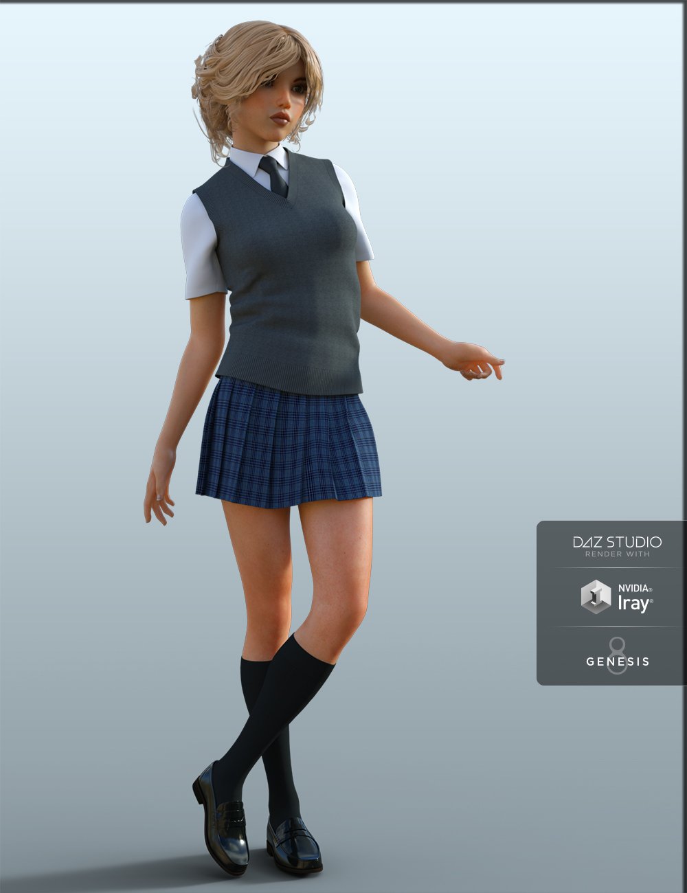 H&C School Uniforms for Genesis 8 Female(s) | Daz 3D