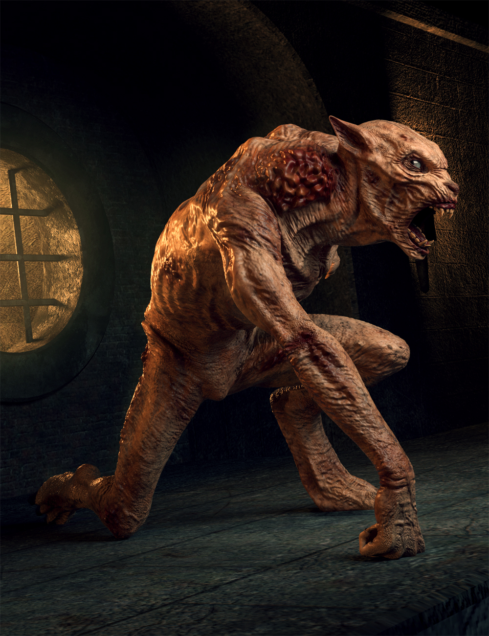 Plague Wolf HD for Genesis 8 Male by: Josh Crockett, 3D Models by Daz 3D