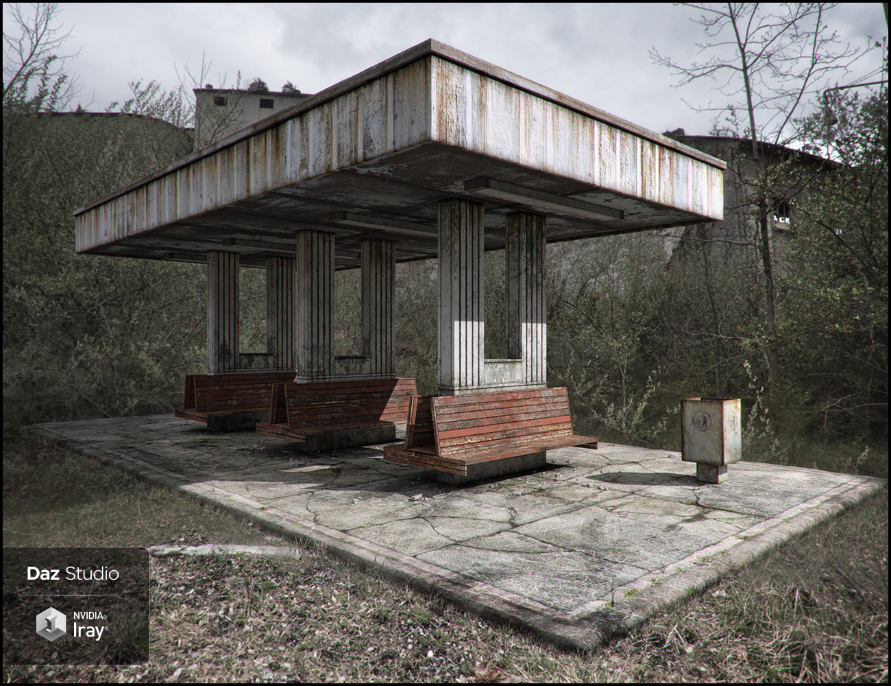 POI - Bus Stop 1 by: Jack Tomalin, 3D Models by Daz 3D