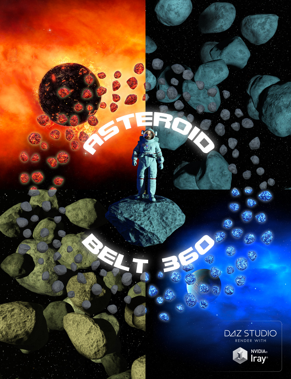 Asteroid Belt 360 by: midnight_stories, 3D Models by Daz 3D