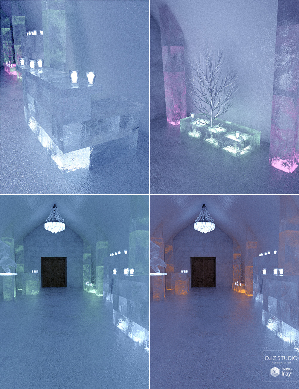 Ice Hotel Lobby Ice Hotel Lobby by: David BrinnenForbiddenWhispers, 3D Models by Daz 3D