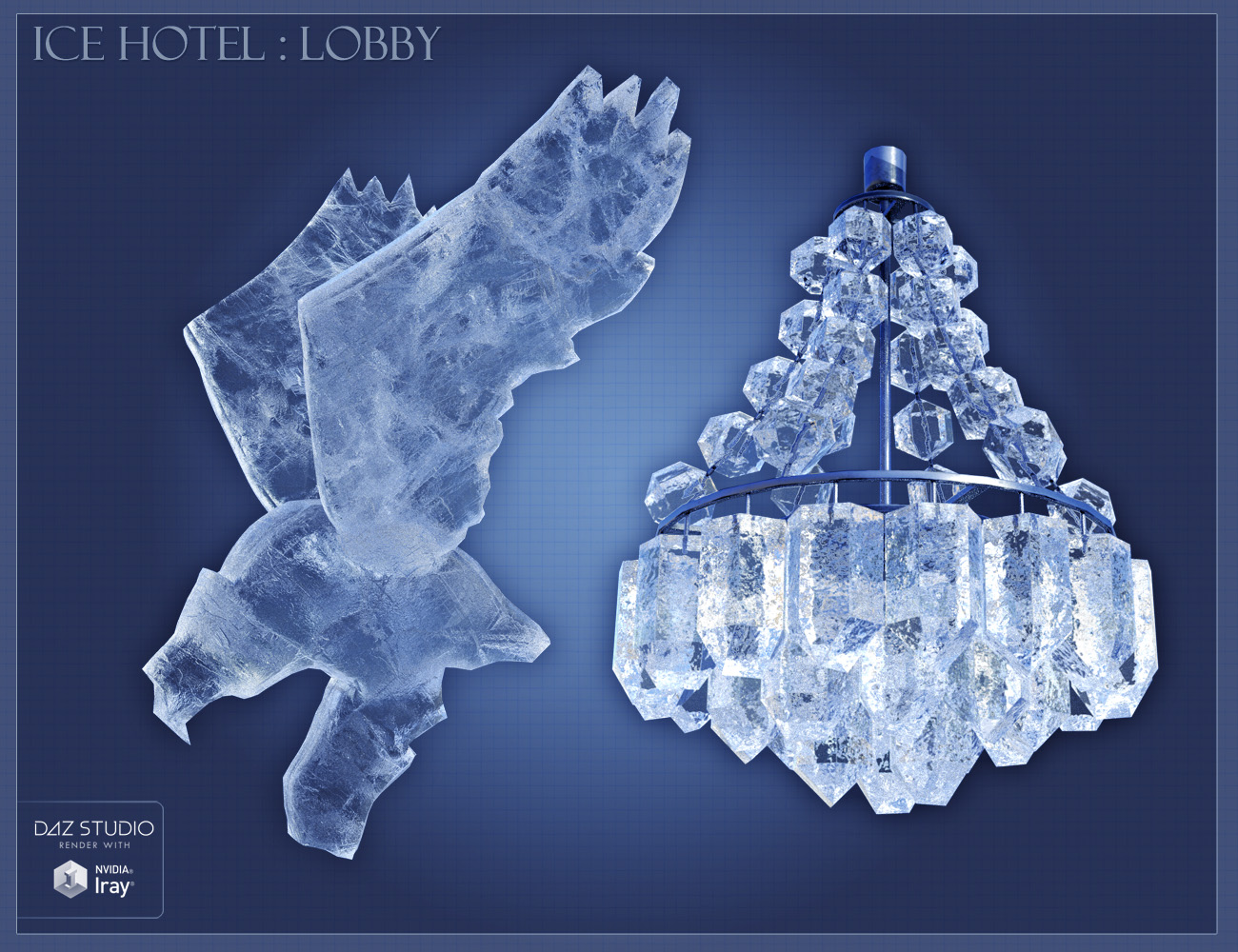 Ice Hotel Lobby by: David BrinnenForbiddenWhispers, 3D Models by Daz 3D