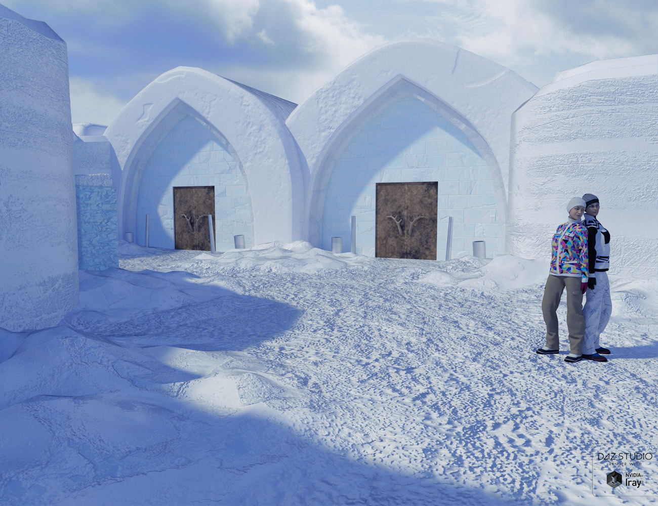 Ice Hotel Exterior Ice Hotel Exterior by: David BrinnenForbiddenWhispers, 3D Models by Daz 3D
