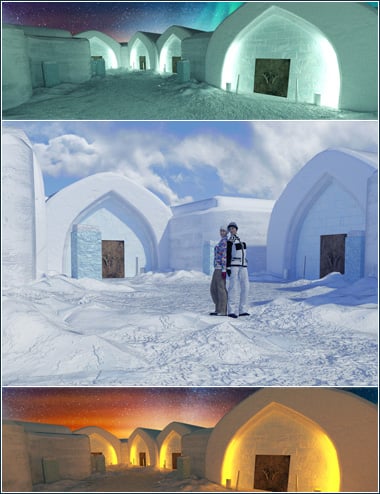 Ice Hotel Exterior by: David BrinnenForbiddenWhispers, 3D Models by Daz 3D