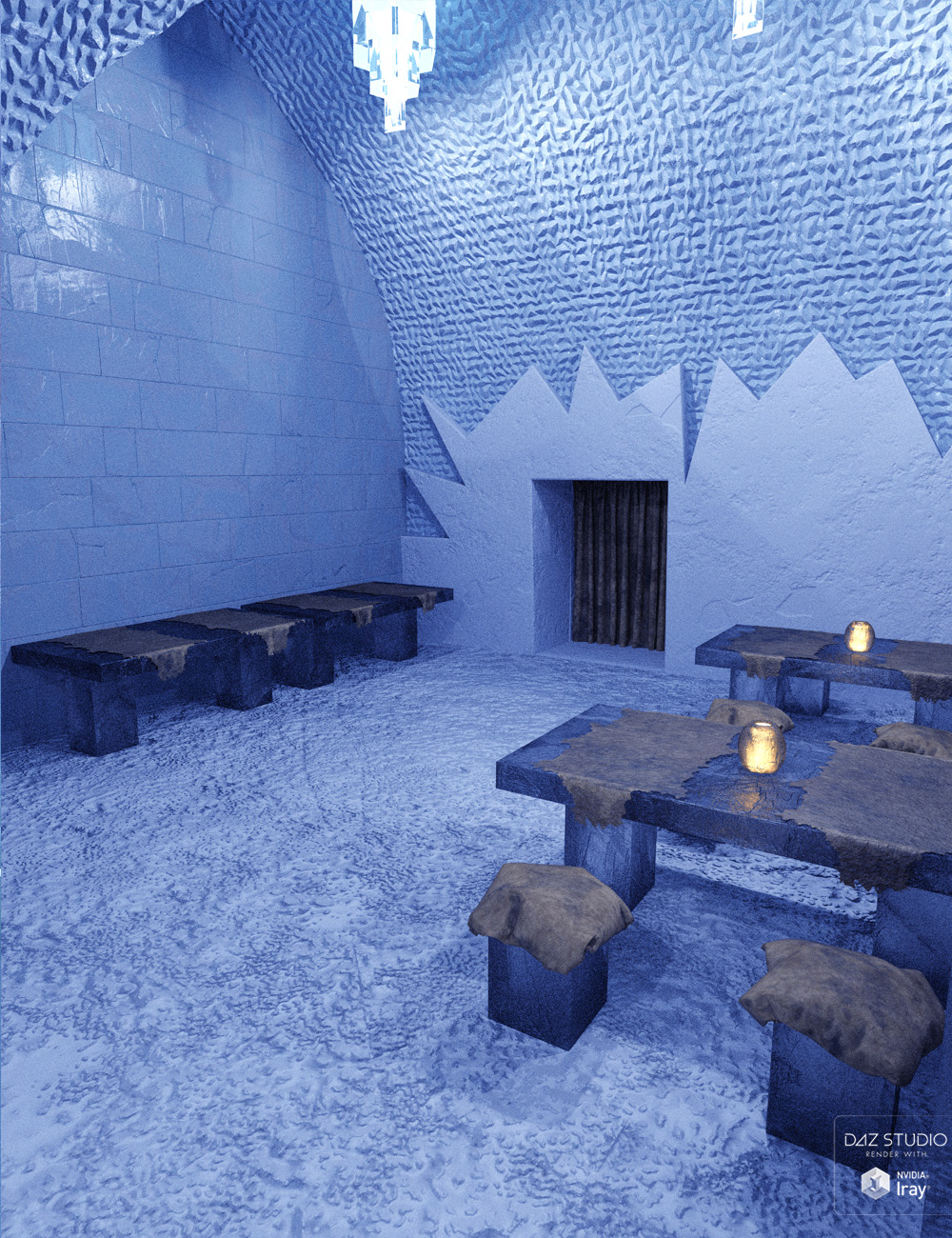 Ice Hotel Bar & Restaurant Ice Hotel Bar & Restaurant by: David BrinnenForbiddenWhispers, 3D Models by Daz 3D