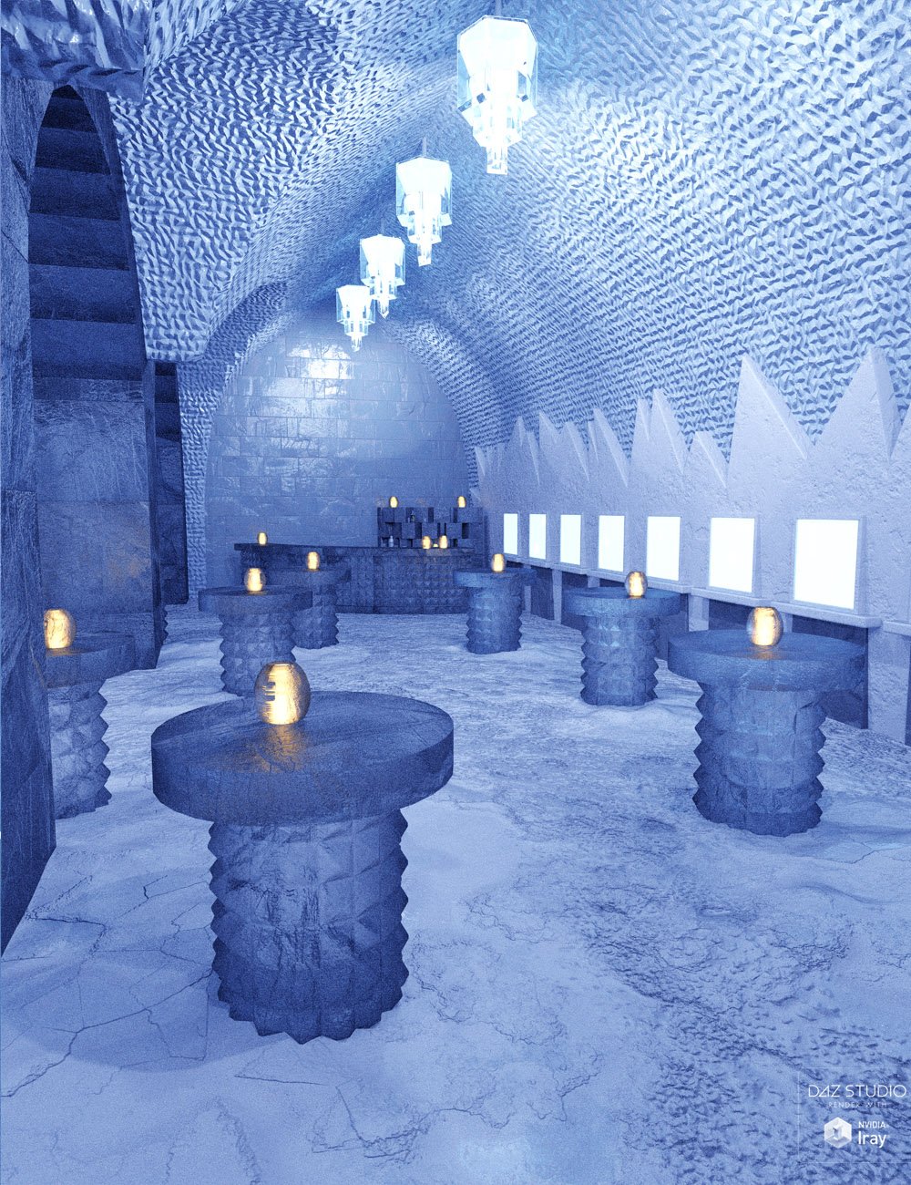 Ice Hotel Bar & Restaurant by: David BrinnenForbiddenWhispers, 3D Models by Daz 3D