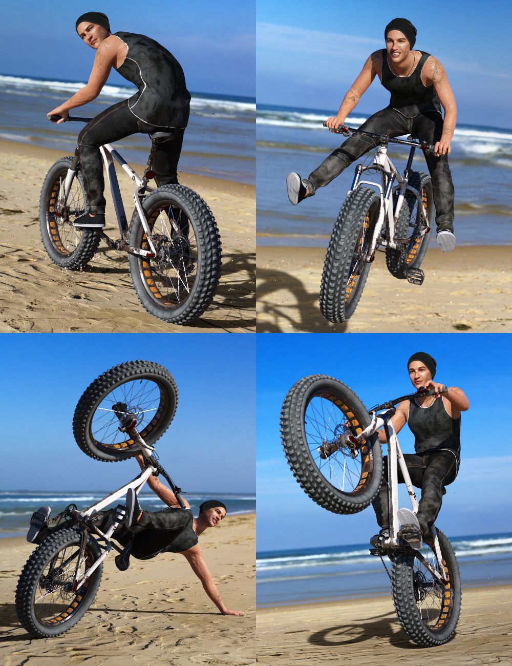 Dirt Bike Poses for Genesis 8 Male by: FeralFey, 3D Models by Daz 3D