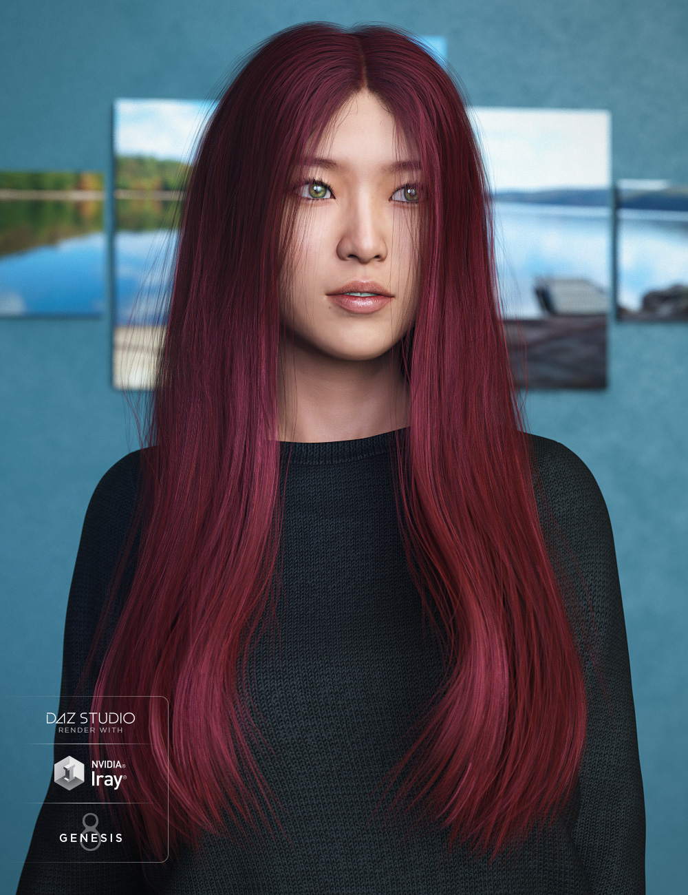 Colors for Wild Wind Hair by: goldtassel, 3D Models by Daz 3D