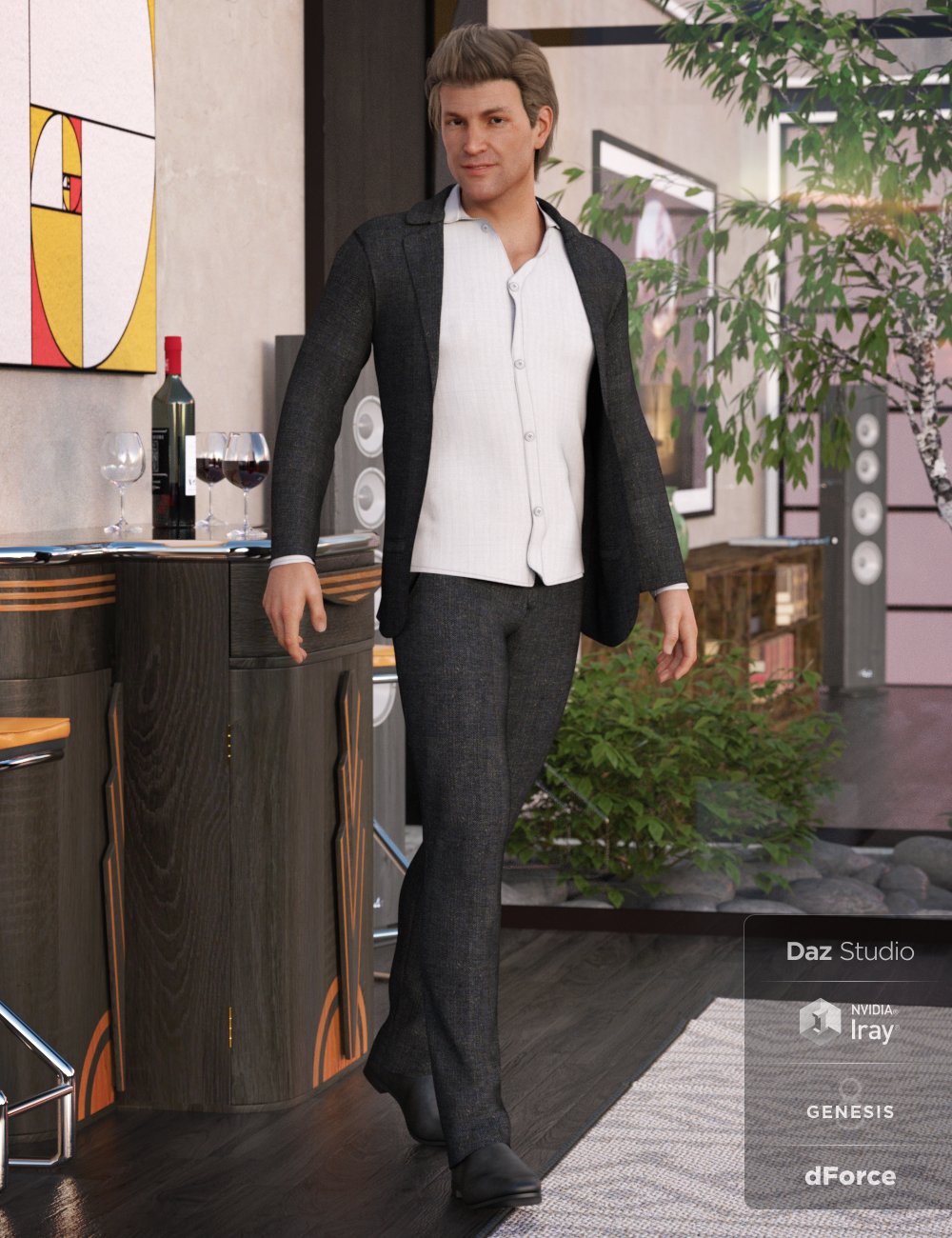 dForce Casual Suit Outfit Textures dForce Casual Suit Outfit Textures by: DirtyFairy, 3D Models by Daz 3D
