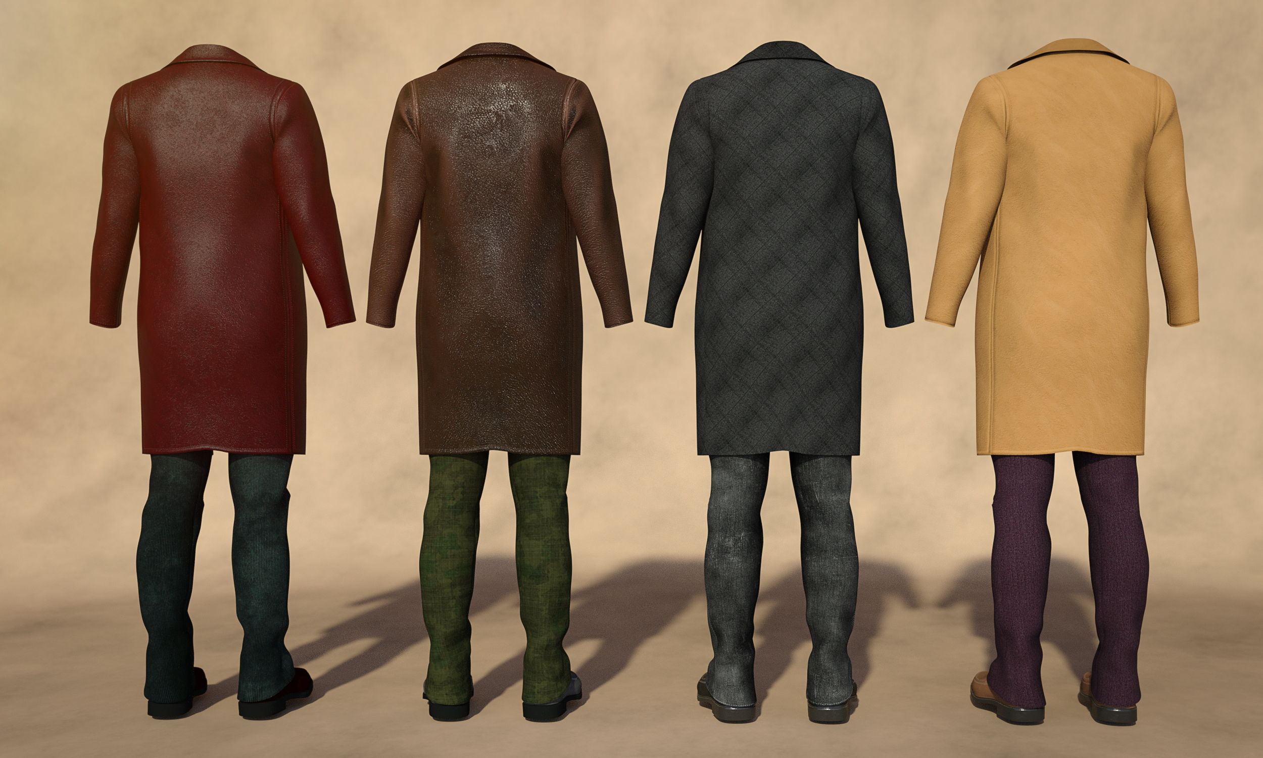 dForce Long Coat Outfit Textures by: Anna Benjamin, 3D Models by Daz 3D