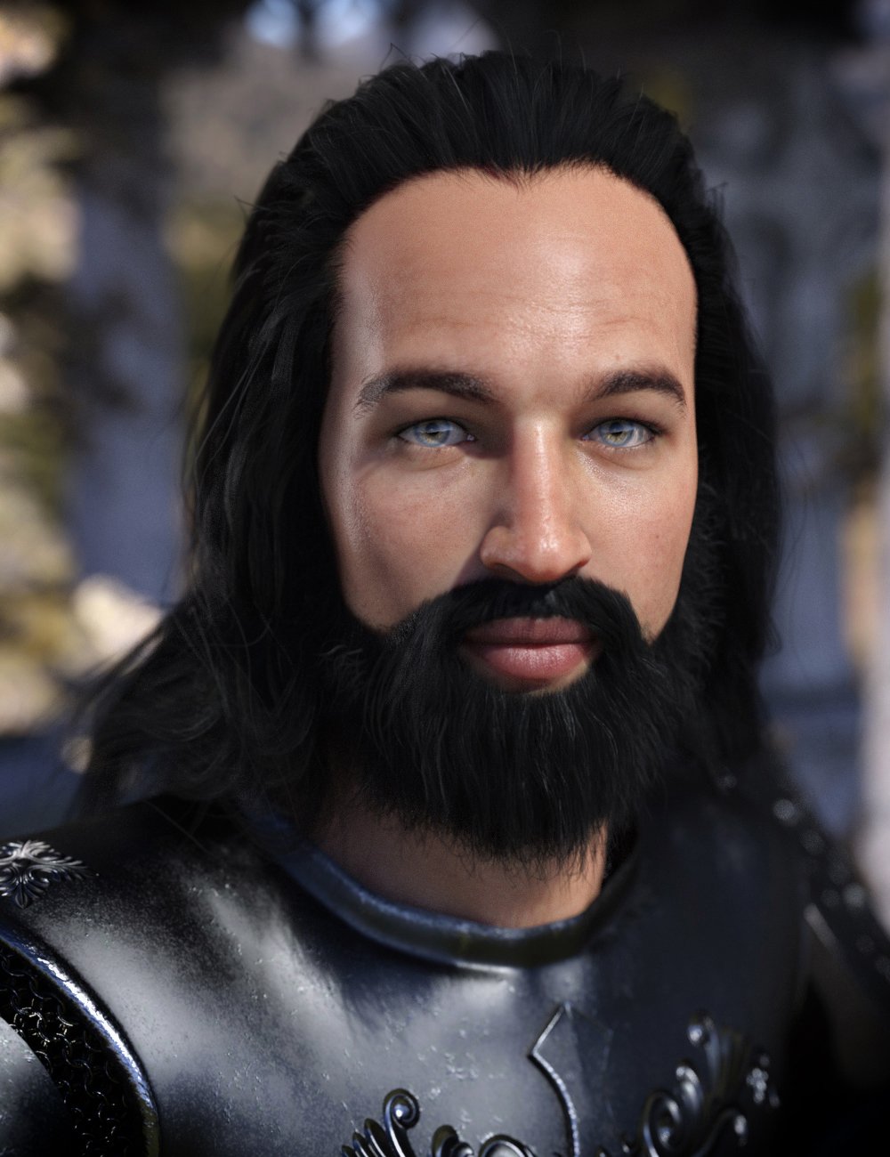 Odin Hair & Beard for Genesis 8 Male(s) by: SamSil, 3D Models by Daz 3D