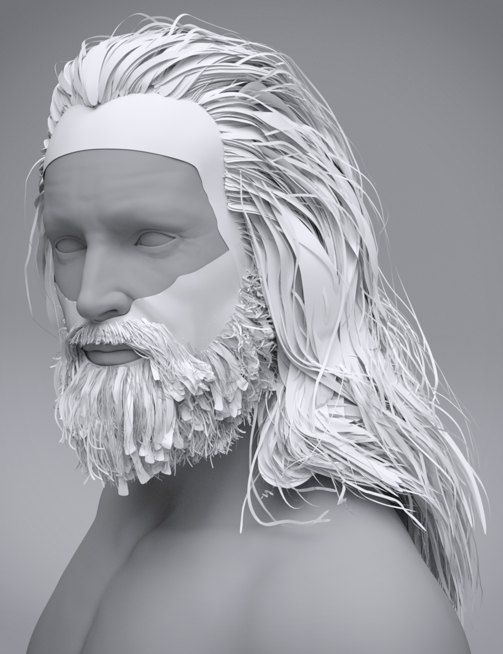 Odin Hair & Beard for Genesis 8 Male(s) by: SamSil, 3D Models by Daz 3D