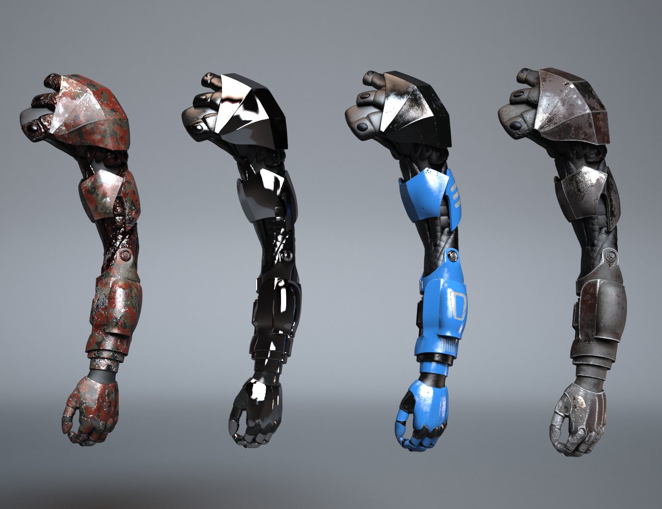 ArcWar Cybernetic Arms for Genesis 8 Male by: Mely3DValandar, 3D Models by Daz 3D