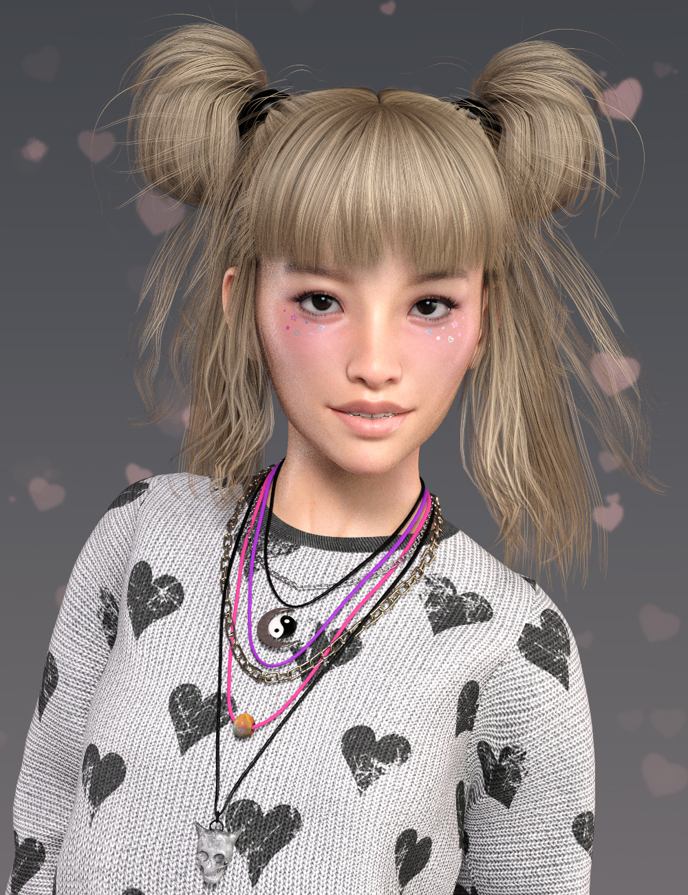Mirai Hair for Genesis 3 and 8 Female(s) by: SWAM, 3D Models by Daz 3D