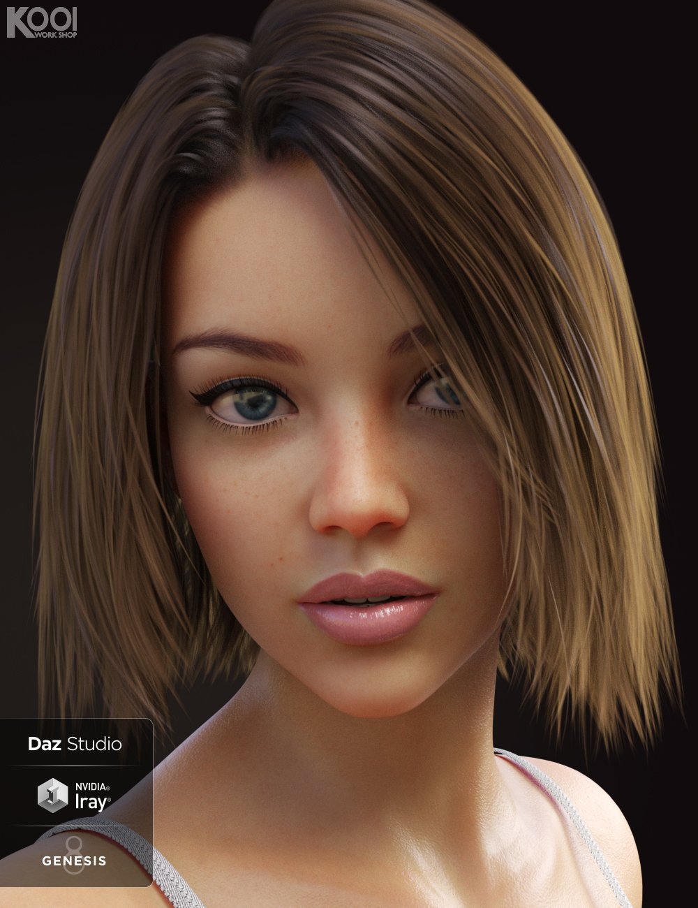 Bblythe Hair for Genesis 8 Female(s) by: Kool, 3D Models by Daz 3D