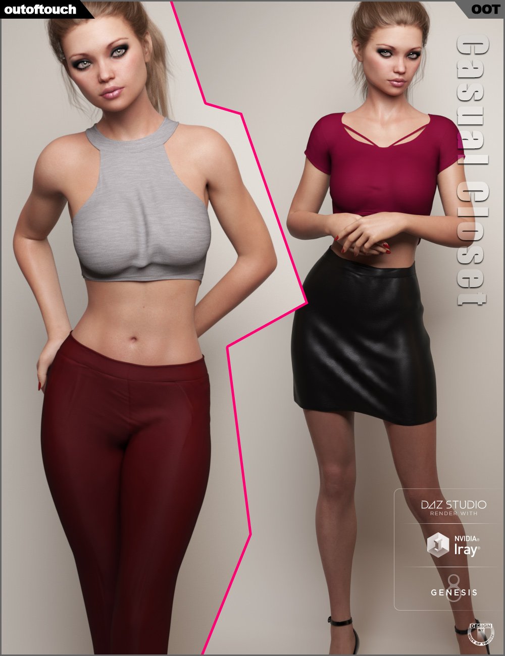 dForce Casual Closet for Genesis 8 Female(s) by: outoftouch, 3D Models by Daz 3D