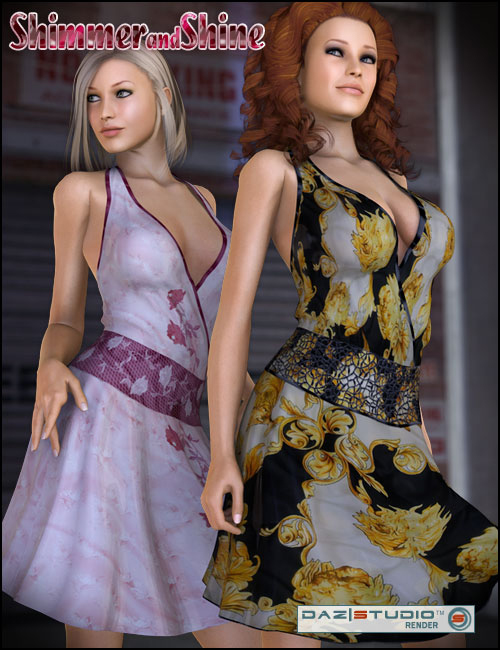 Shimmer N Shine for V4's Evening Dress by: , 3D Models by Daz 3D
