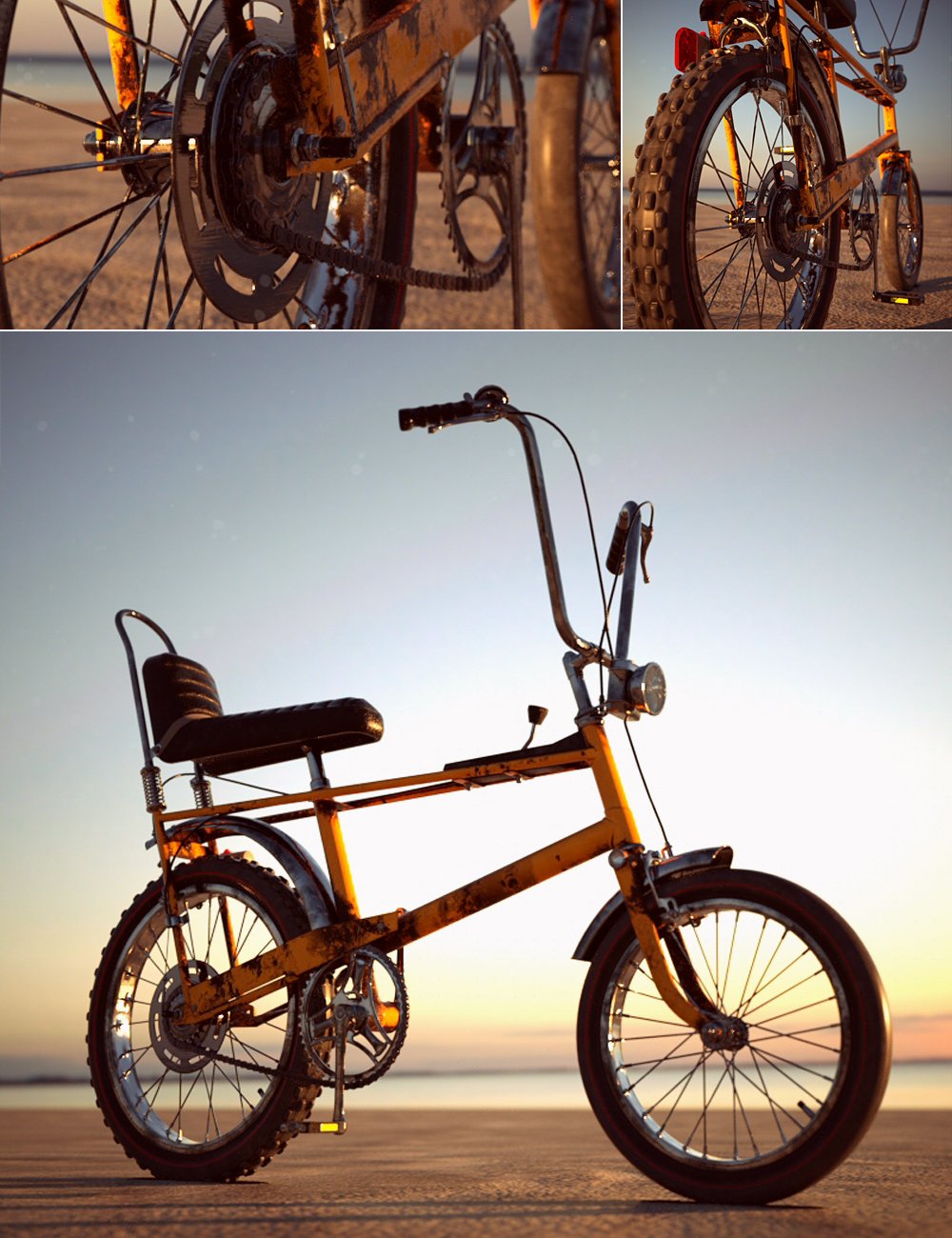 Vintage 70s Pedal Bike Vintage 70s Pedal Bike by: David BrinnenForbiddenWhispers, 3D Models by Daz 3D