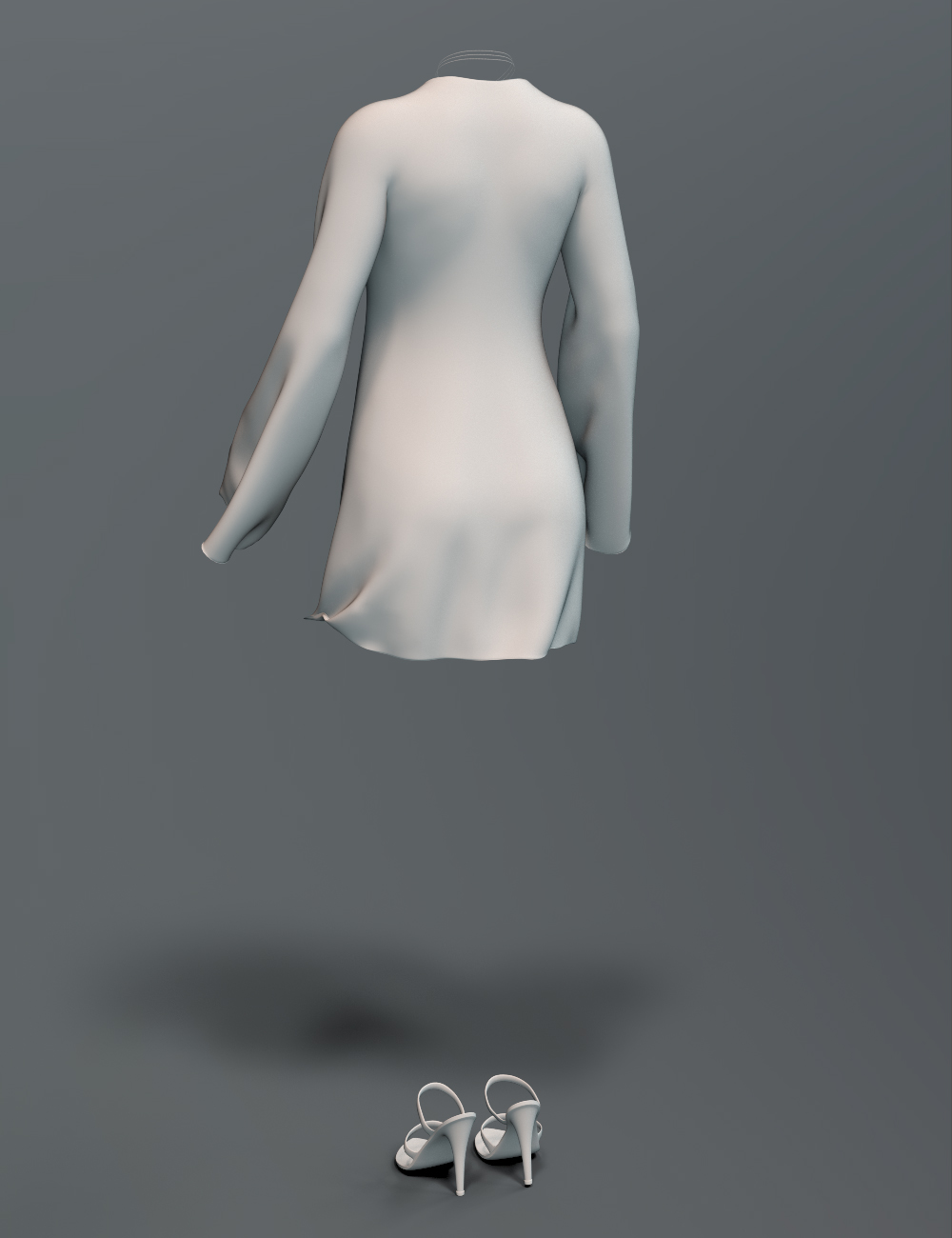 dForce Bell Sleeve Shift Dress for Genesis 8 Female(s) by: Ryverthorn, 3D Models by Daz 3D