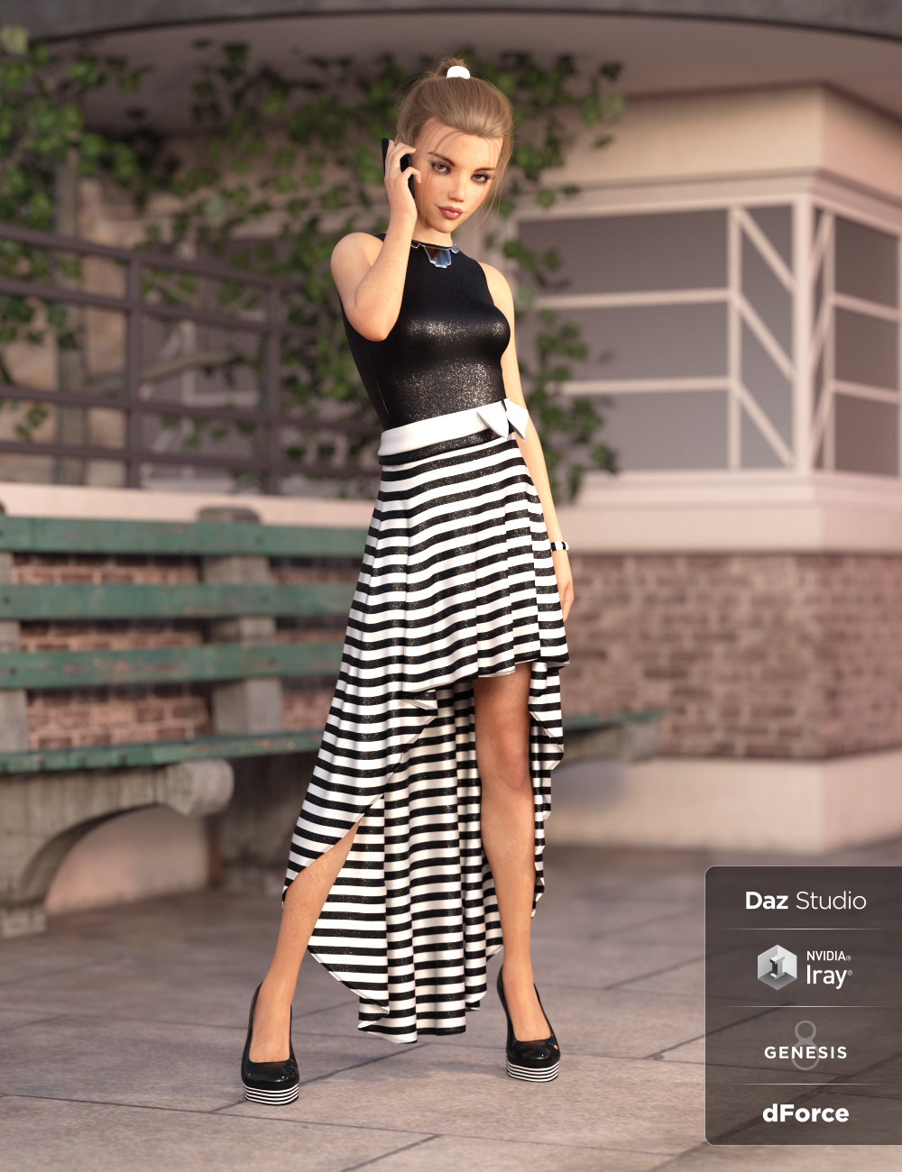 dForce Hi-Low Dress Textures dForce Hi-Low Dress Textures by: Moonscape GraphicsSade, 3D Models by Daz 3D