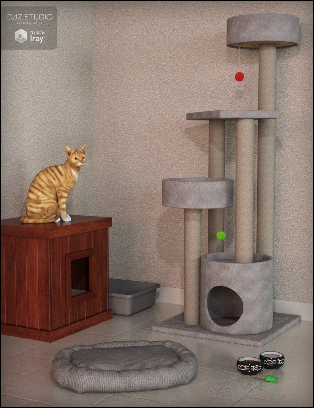 Kitty Treats Cat Props by: Fisty & Darc, 3D Models by Daz 3D