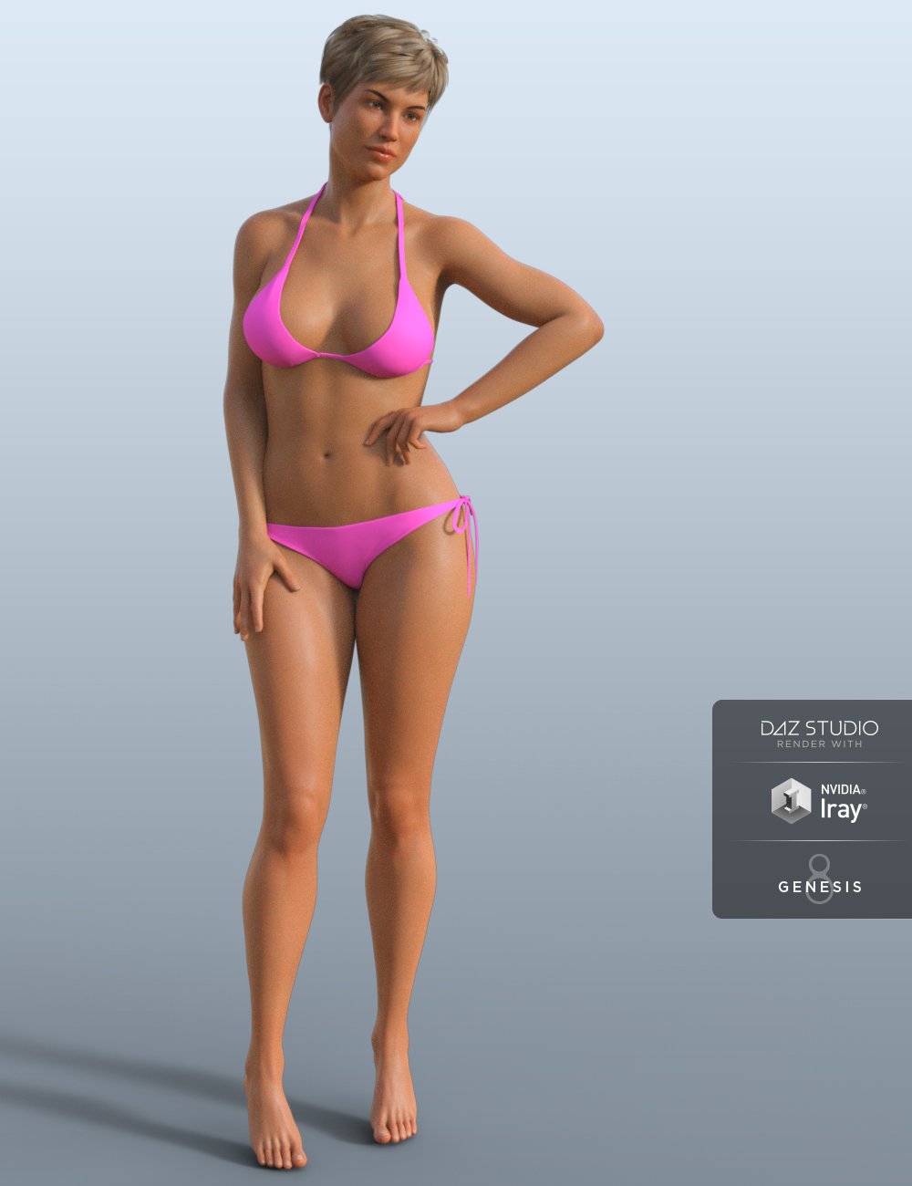 H&C Bikini Swimsuit B for Genesis 8 Female(s) by: IH Kang, 3D Models by Daz 3D