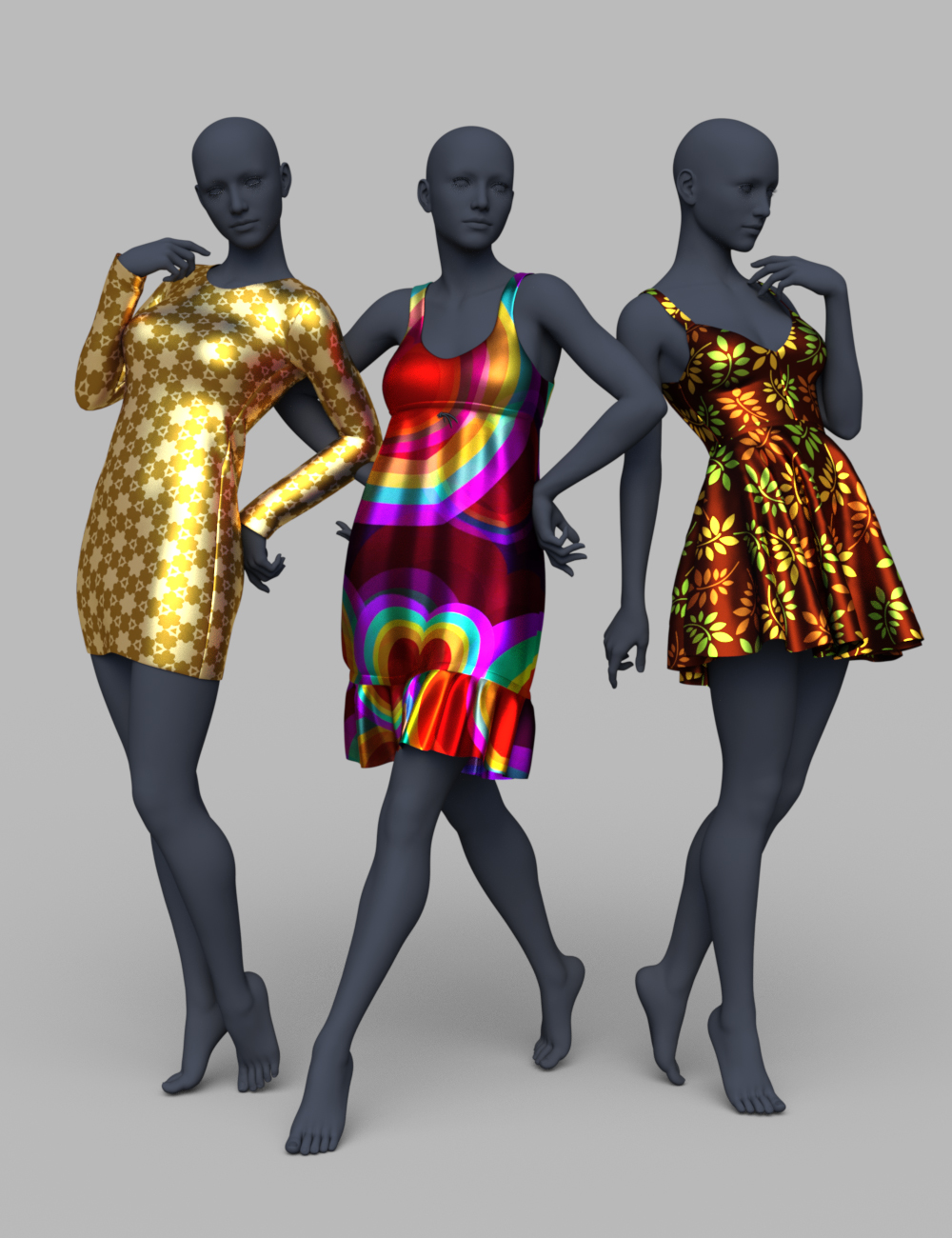 Prints Iray Shaders by: JGreenlees, 3D Models by Daz 3D