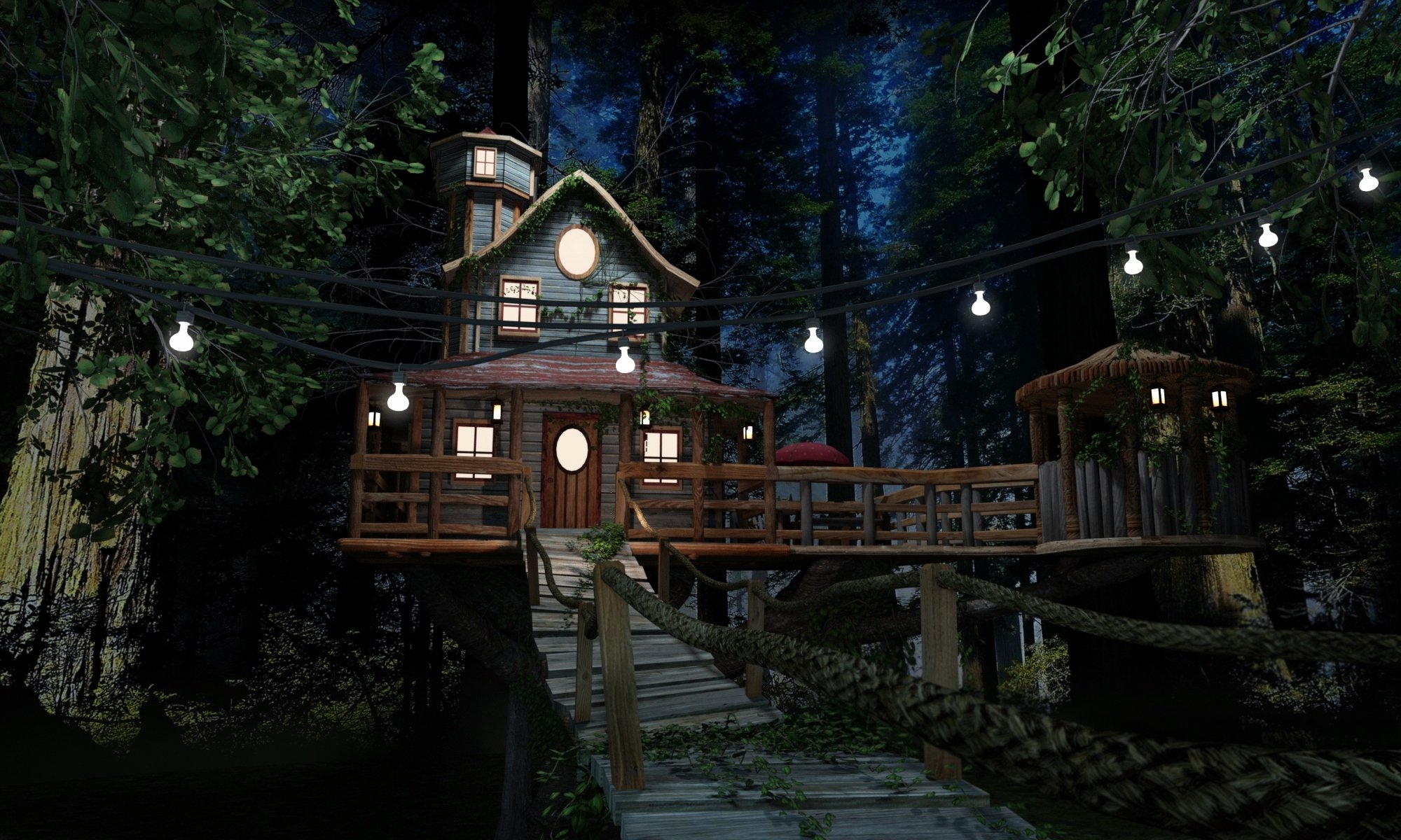 Forest TreeHouse Iray Worlds by: Magix 101, 3D Models by Daz 3D