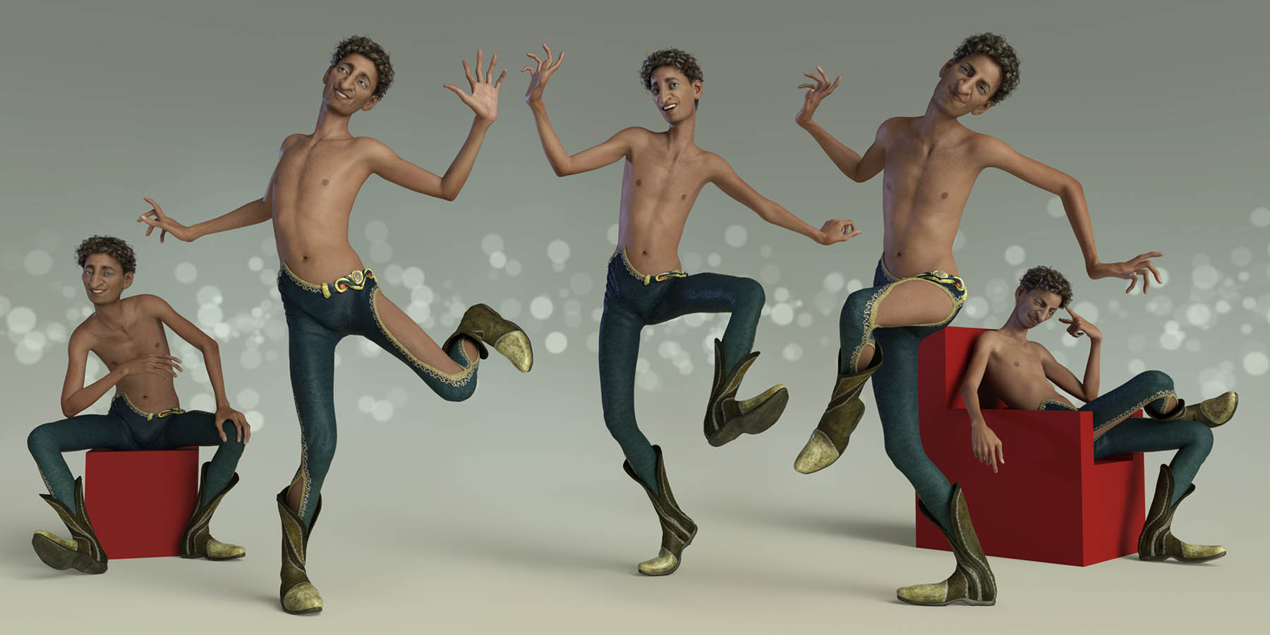 Capsces Poses and Expressions for Ollie 8 and Genesis 8 Male by: Capsces Digital Ink, 3D Models by Daz 3D