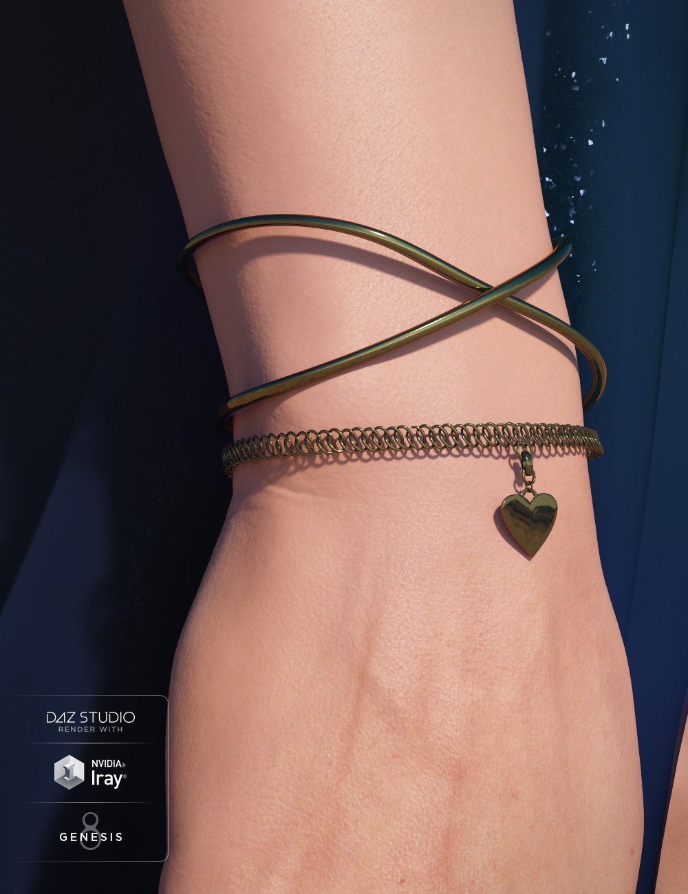 dForce Chiffon Slip Dress for Genesis 8 Female(s) by: Ryverthorn, 3D Models by Daz 3D