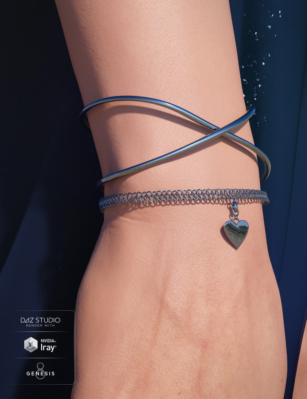 dForce Chiffon Slip Dress for Genesis 8 Female(s) by: Ryverthorn, 3D Models by Daz 3D